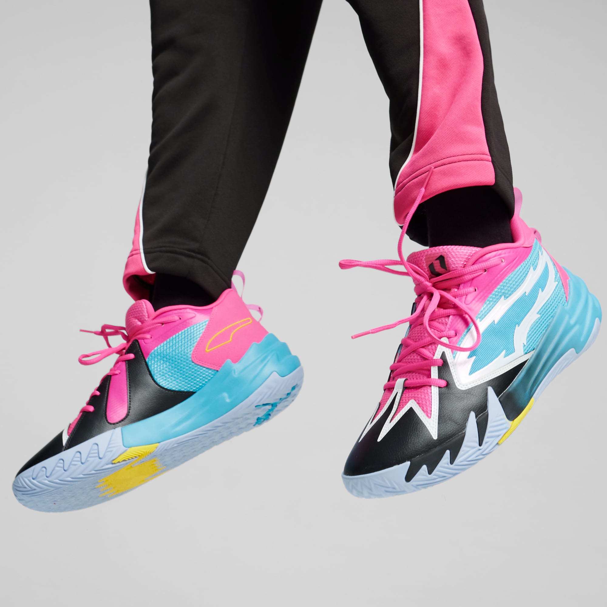 Aqua blue basketball shoes top