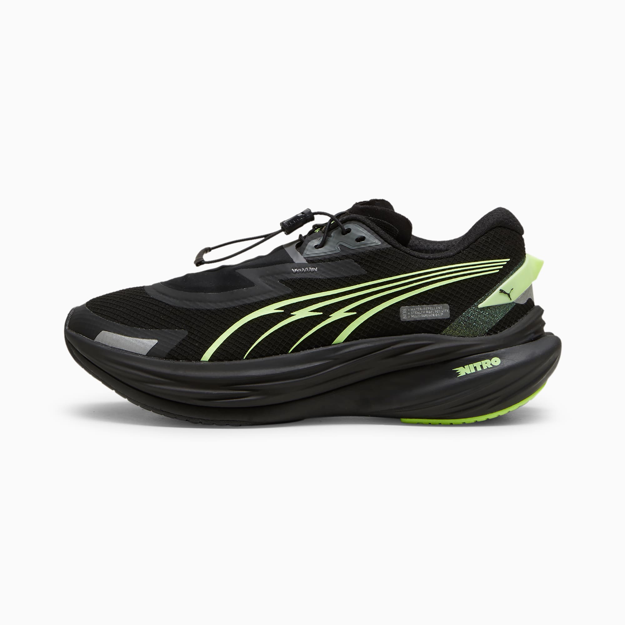 Deviate NITRO™ 3 WTR+ Running Shoes Women, Galactic Gray-PUMA Black-Fizzy Apple, large