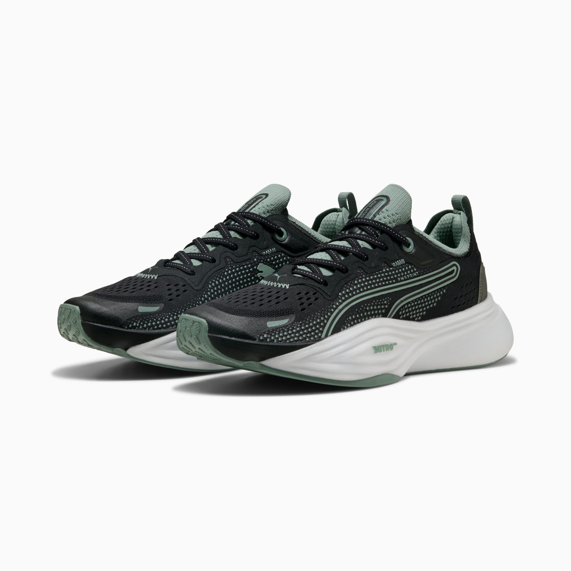 PWR NITRO™ SQD 2 Trainingsschuhe, PUMA Black-Green Moon, large