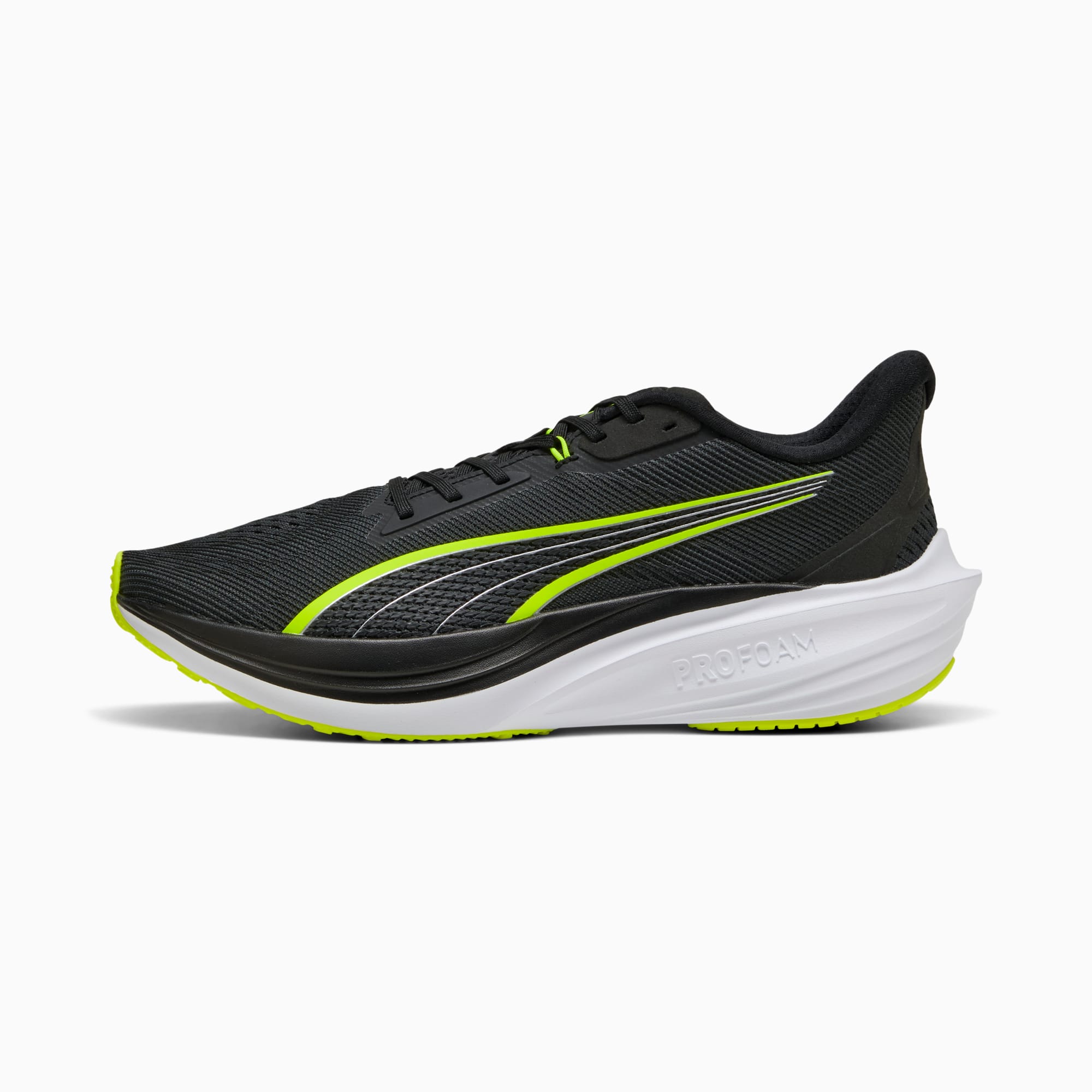 Darter Pro Running Shoes, PUMA Black-Yellow Alert-PUMA White, large