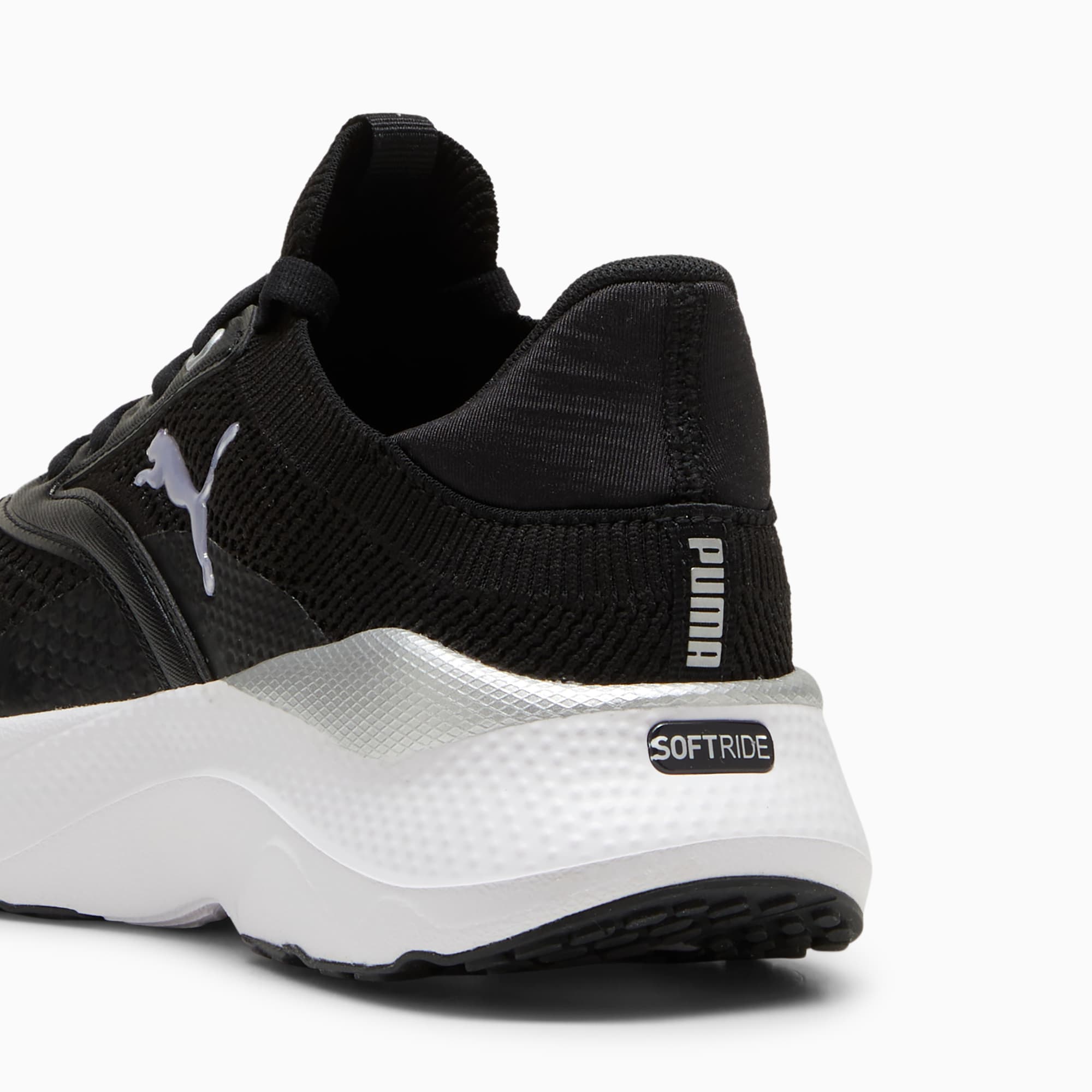 PUMA SOFTRIDE Mayve Running Shoes Women s Black White Size 7.5