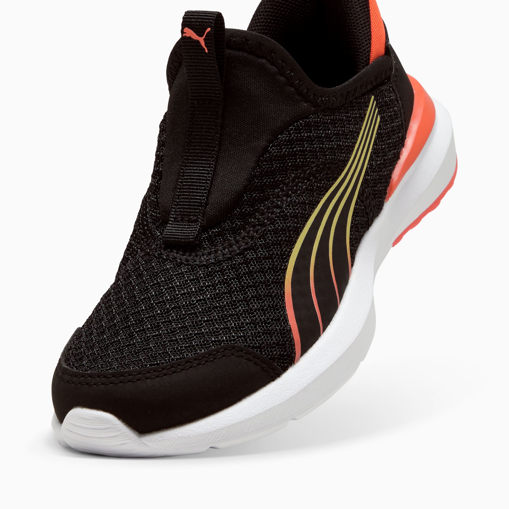 Kids black running shoes best sale