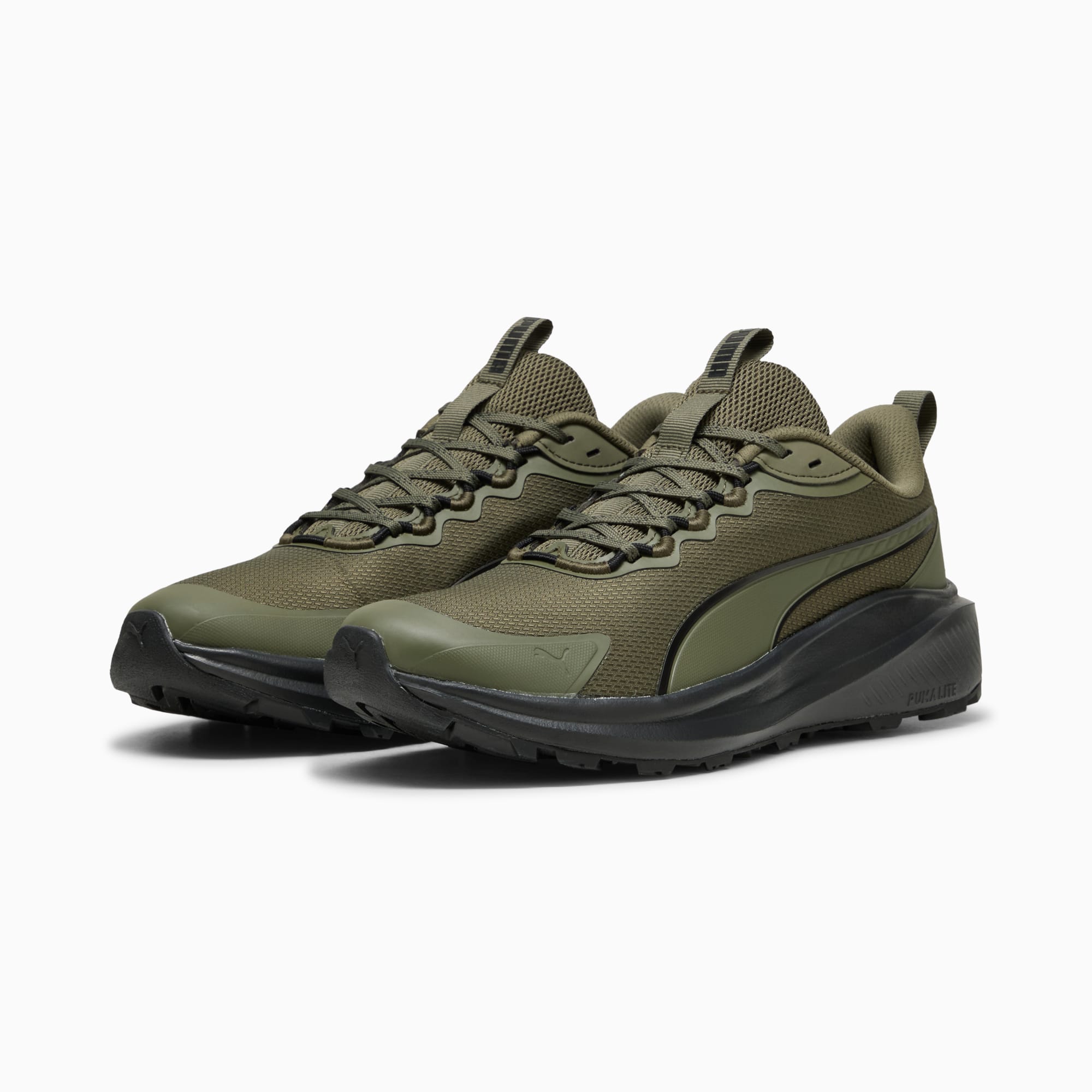 Skyrocket Lite Trail Running Shoes, Loden Green-PUMA Black, large