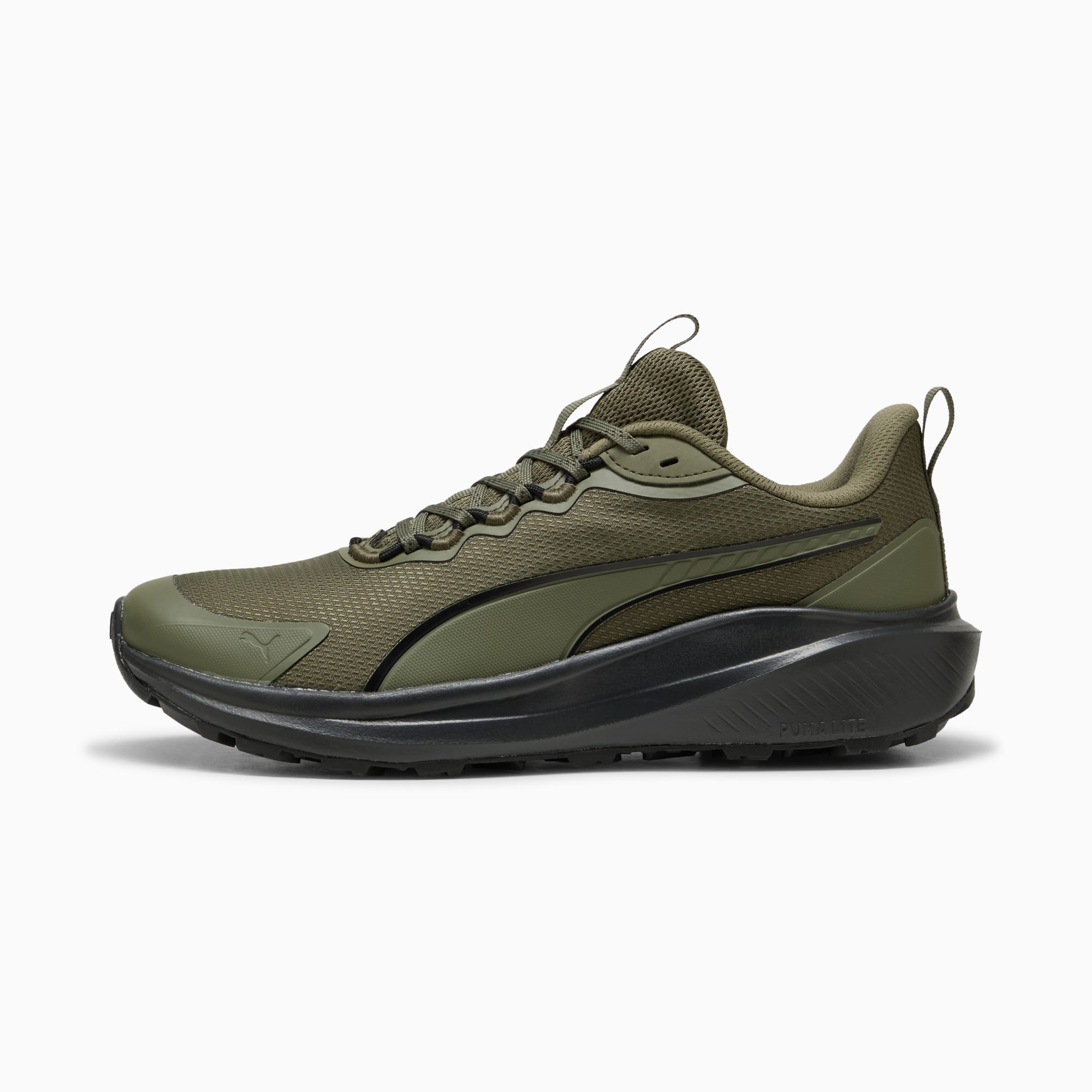Skyrocket Lite Trail Running Shoes, Loden Green-PUMA Black, large