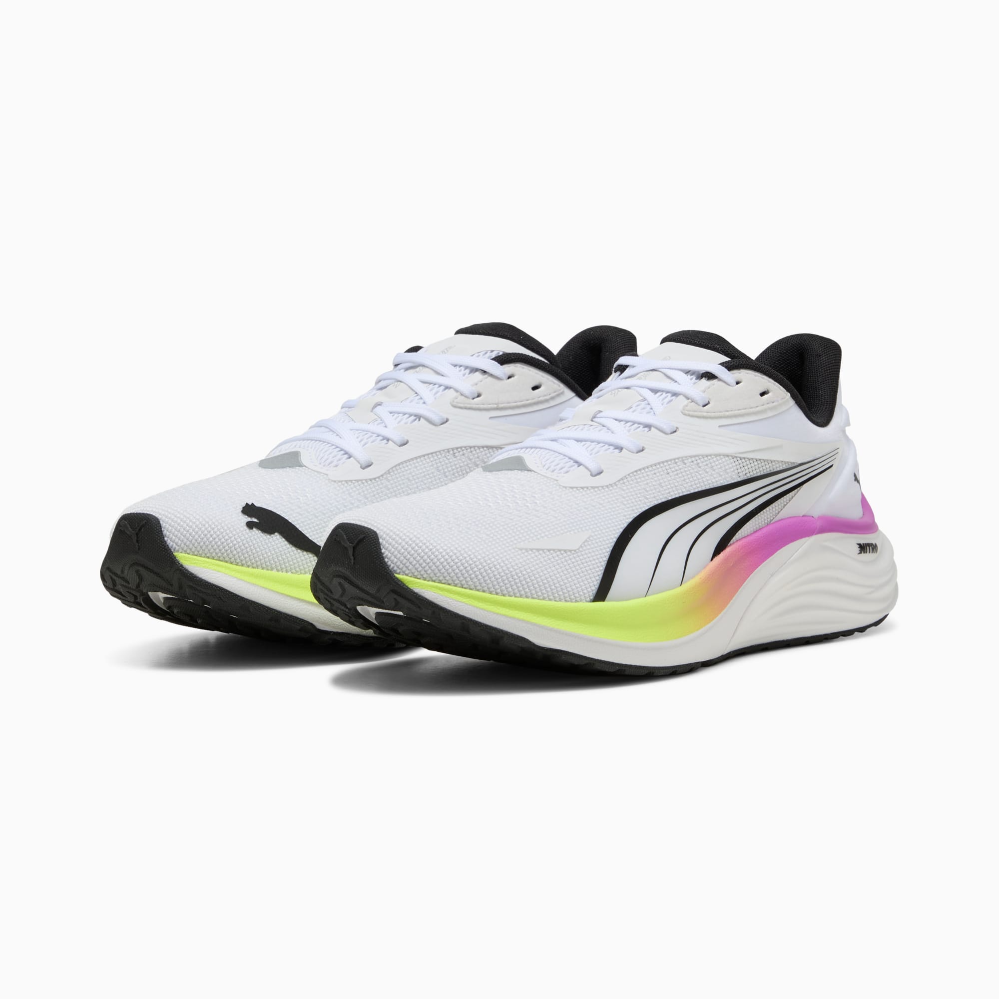 Electrify NITRO™ 4 Running Shoes Men, PUMA White-Pure Magenta-Yellow Alert, large