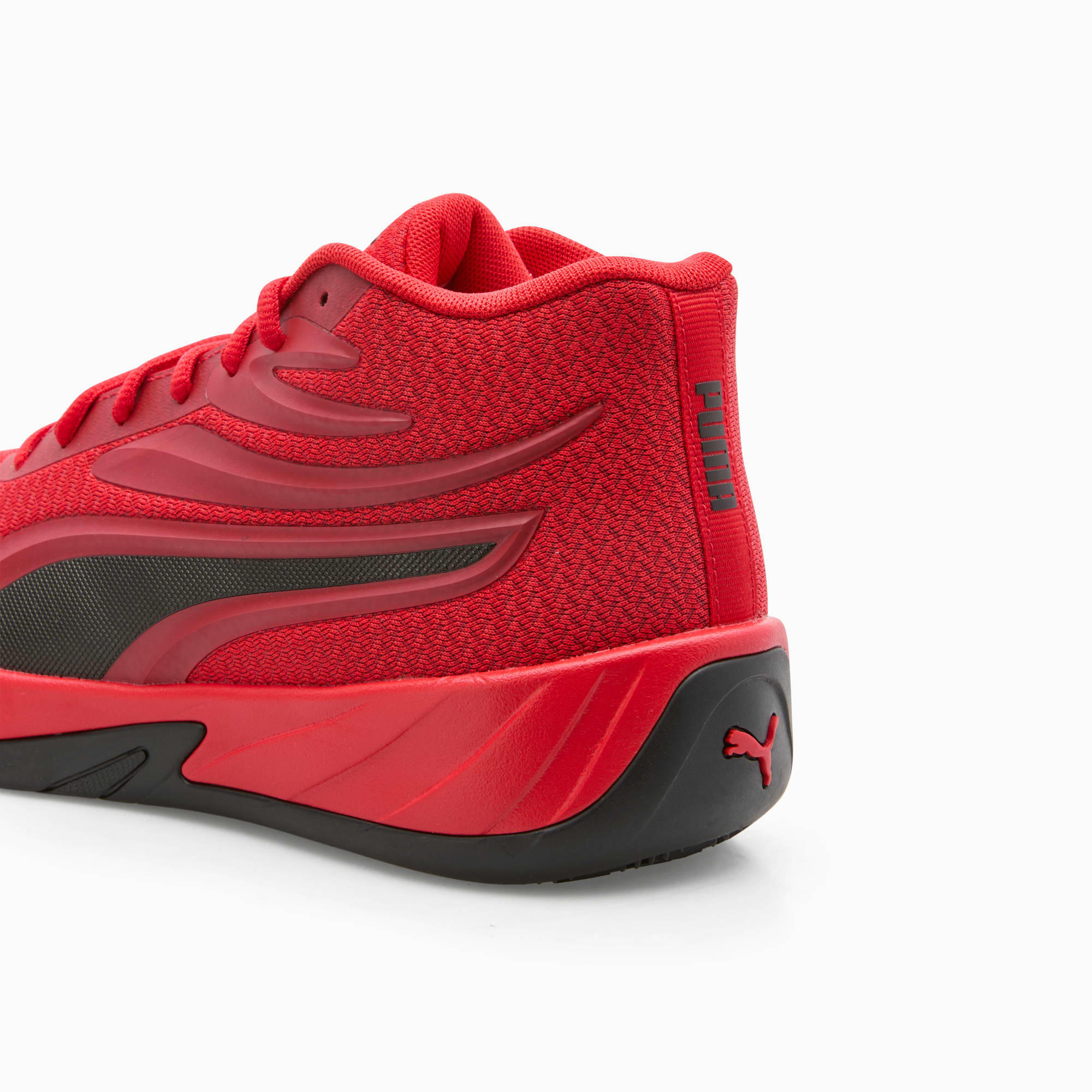 Red high top basketball shoes on sale