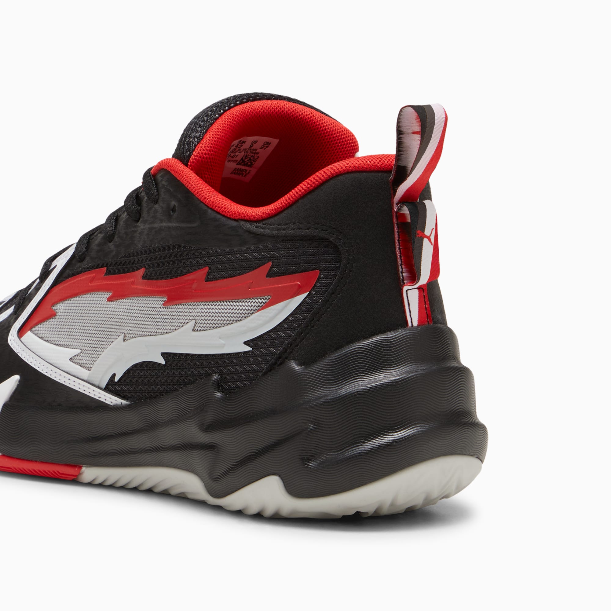 Puma Scoot Zeros Basketball Shoes Men s M9 W10.5 Black Red White