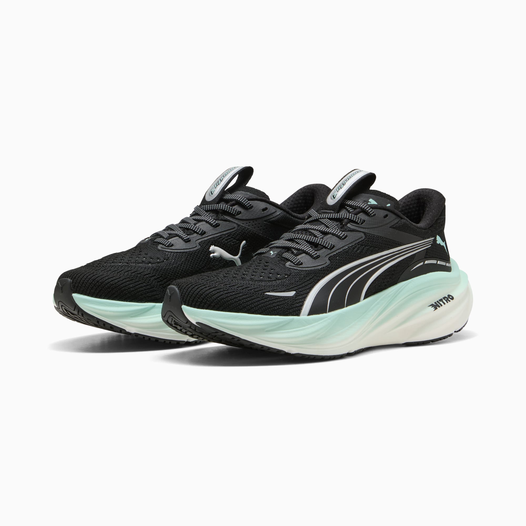 Magnify NITRO™ 3 Laufschuhe Damen, PUMA Black-Mint Melt, large