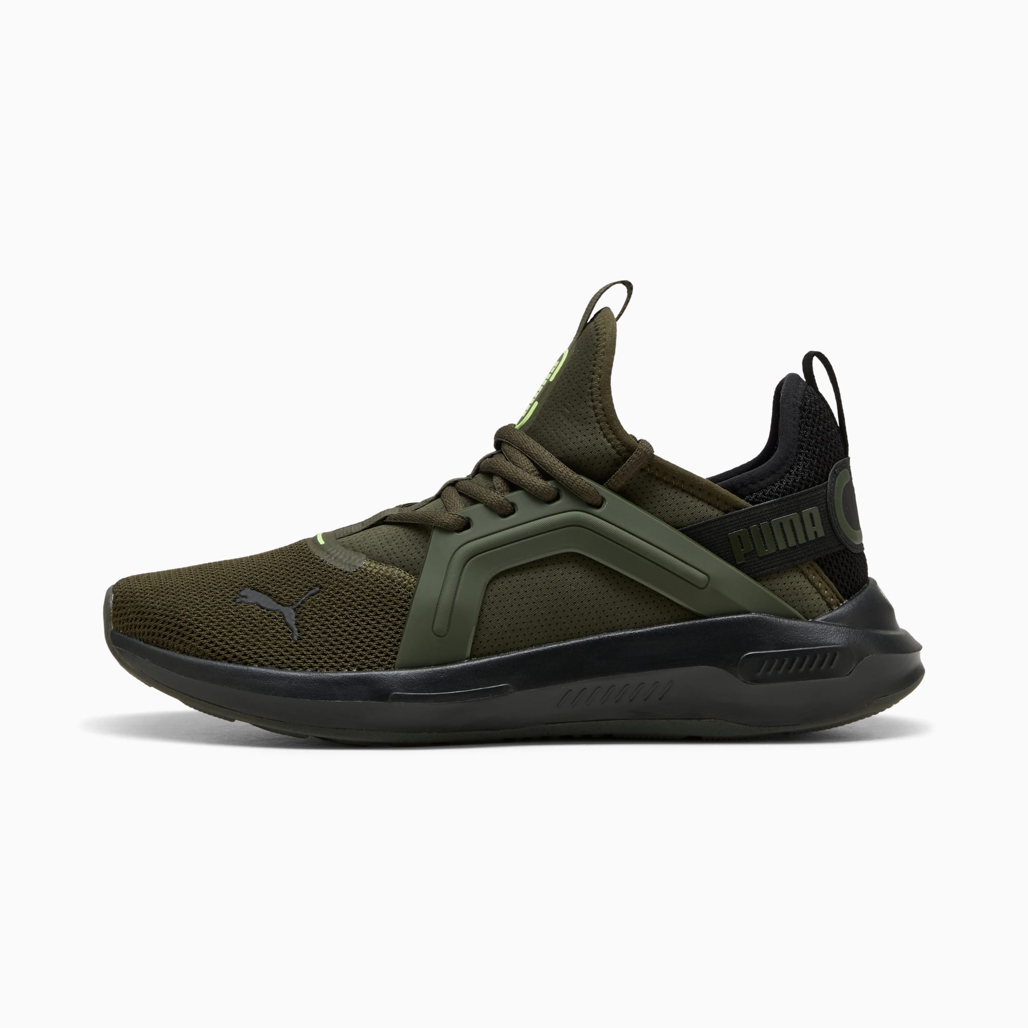 Softride Enzo 5 hardloopschoenen, Dark Olive-PUMA Black-Fizzy Light, large
