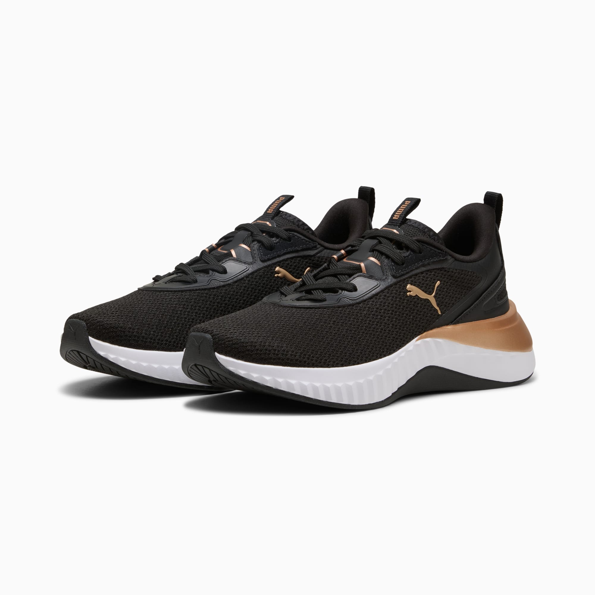 Softride Sera Laufschuhe Damen, PUMA Black-PUMA Gold, large