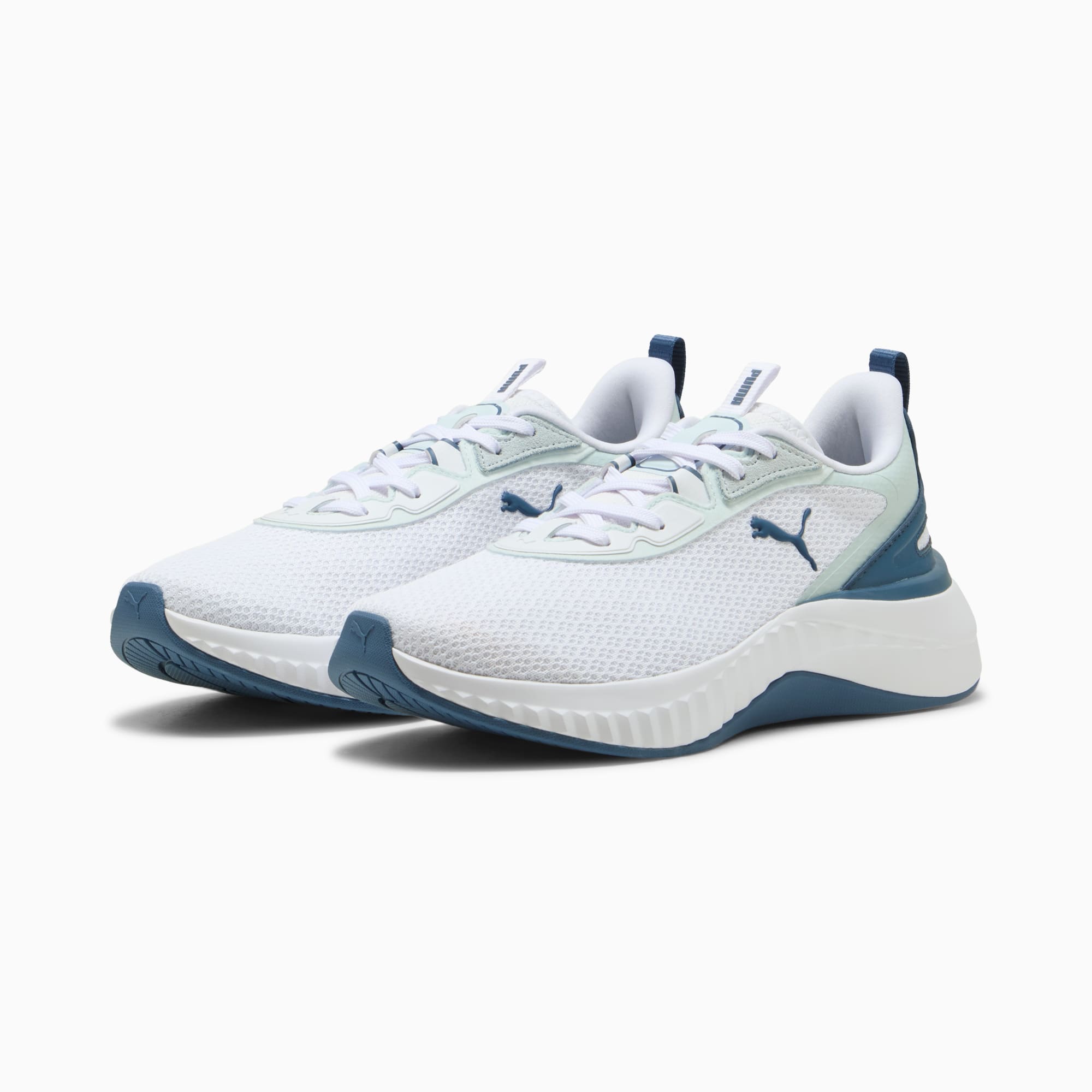 Softride Sera Running Shoes Women, PUMA White-Dark Indigo-Sea Glass, large