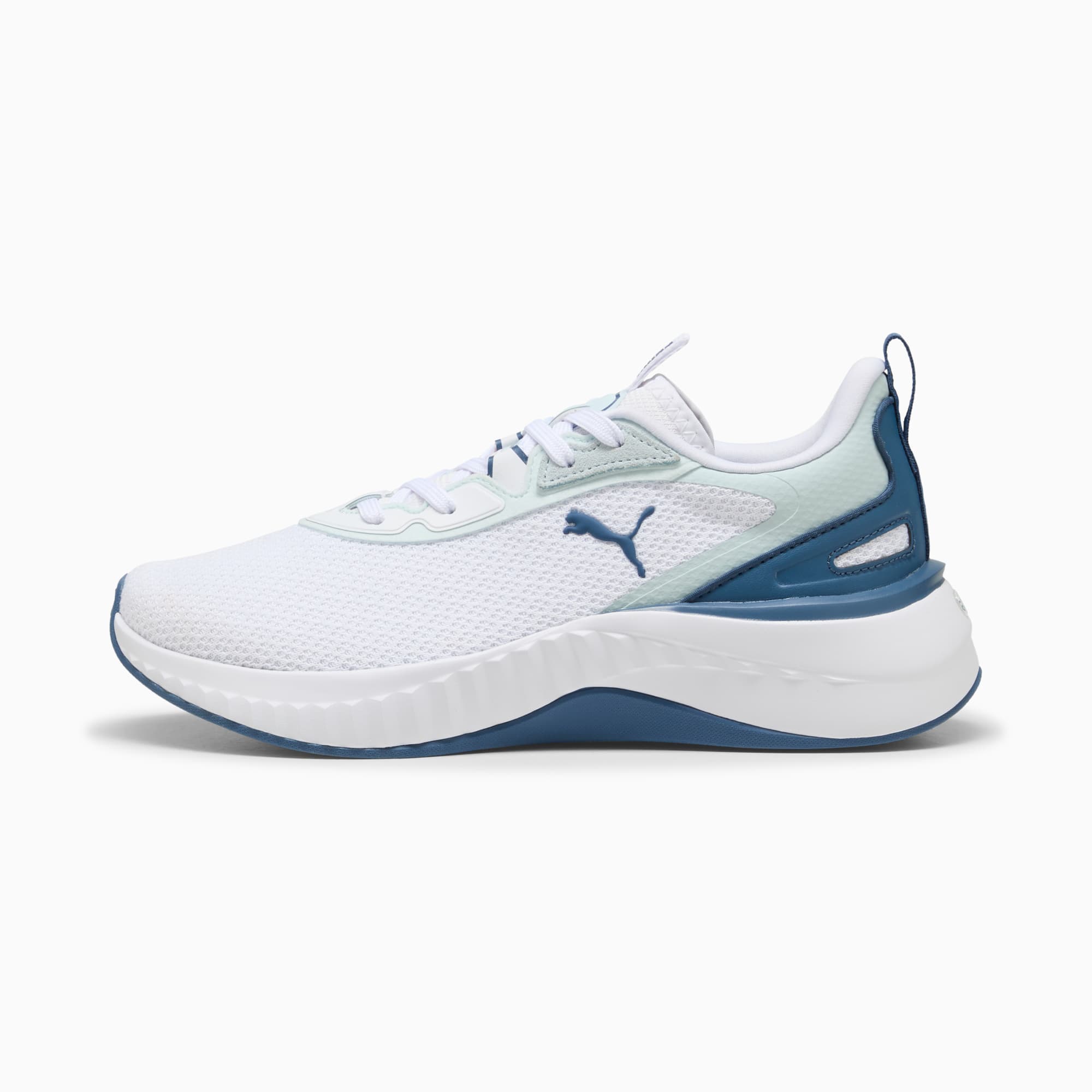 Softride Sera Running Shoes Women, PUMA White-Dark Indigo-Sea Glass, large
