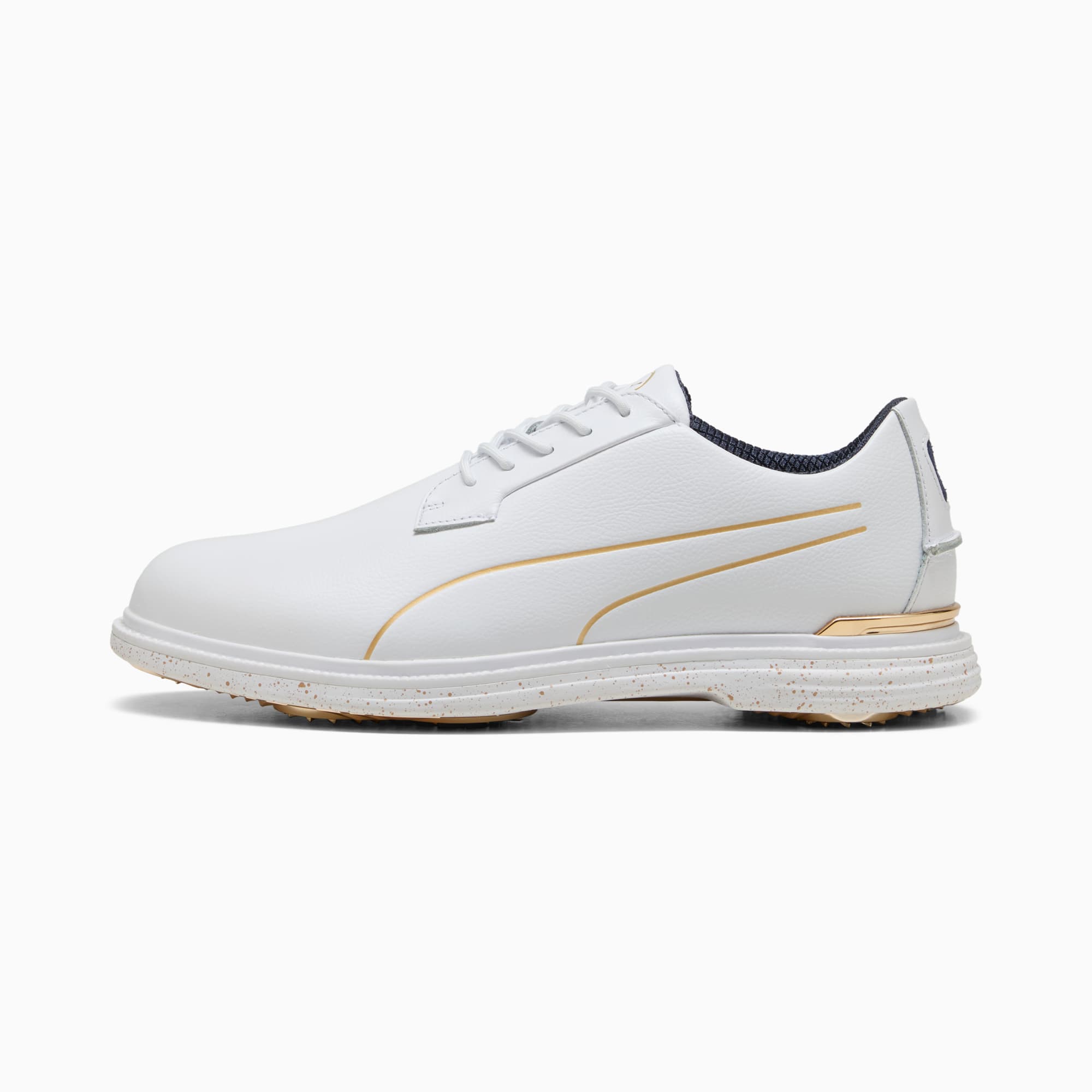 PUMA Royale Players Golf Shoes Men, PUMA White-Deep Navy-Old Gold, large