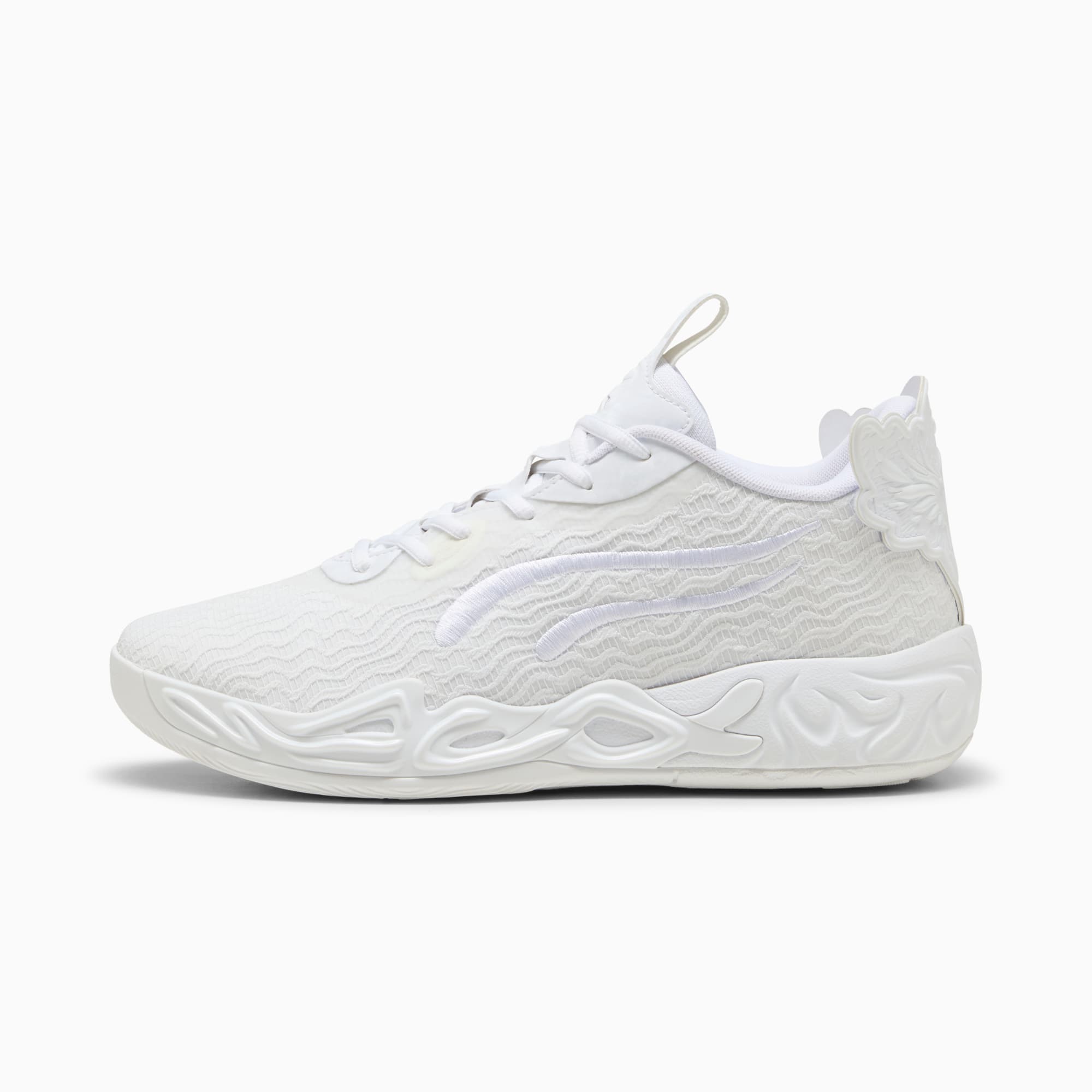 MB.04 Lo Ice White Basketball Shoes Unisex, PUMA White-Sun Struck, large