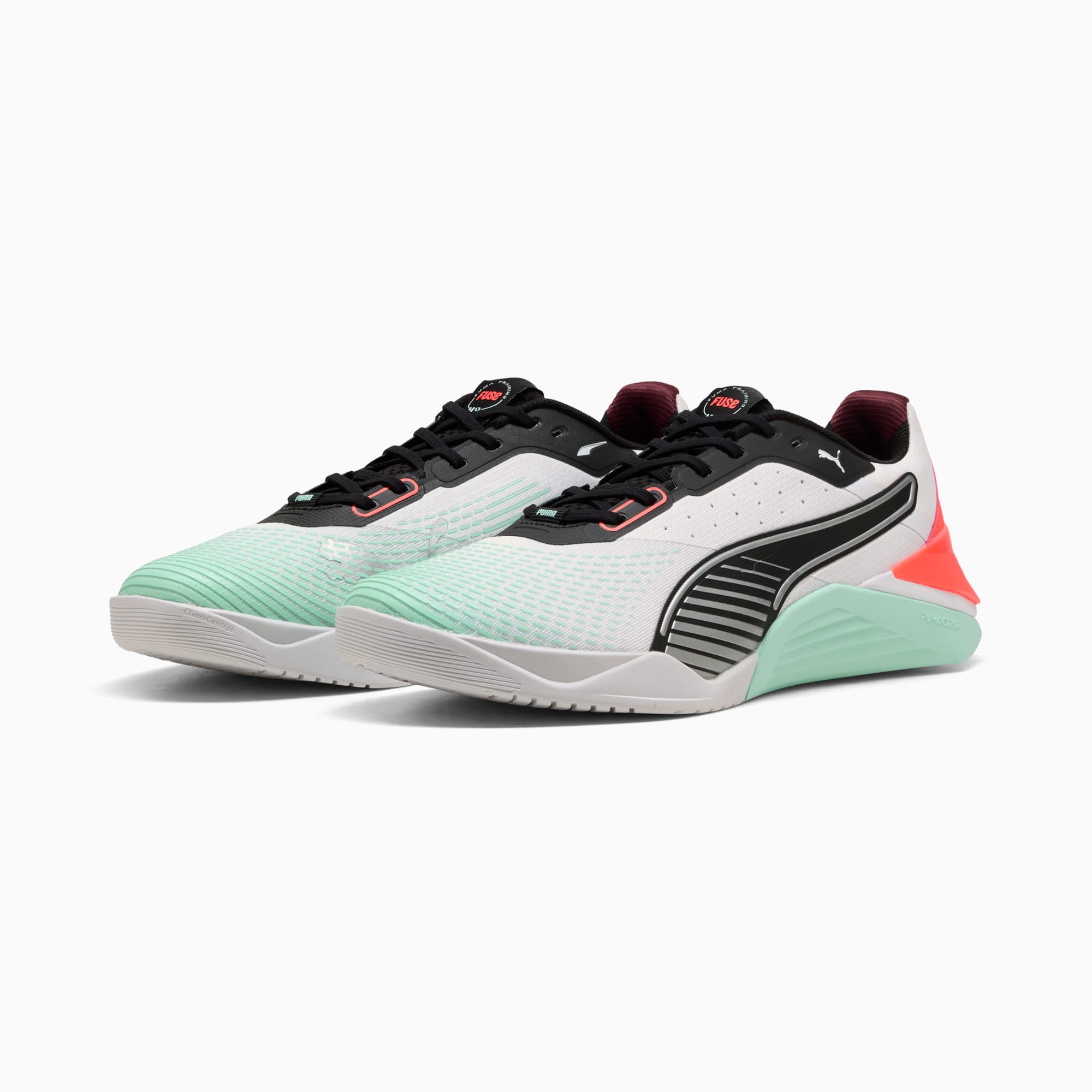 Fuse 4.0 Sneakers Unisex, PUMA White-Mint Melt-Glowing Red-PUMA Black-Ruby Shimmer, large