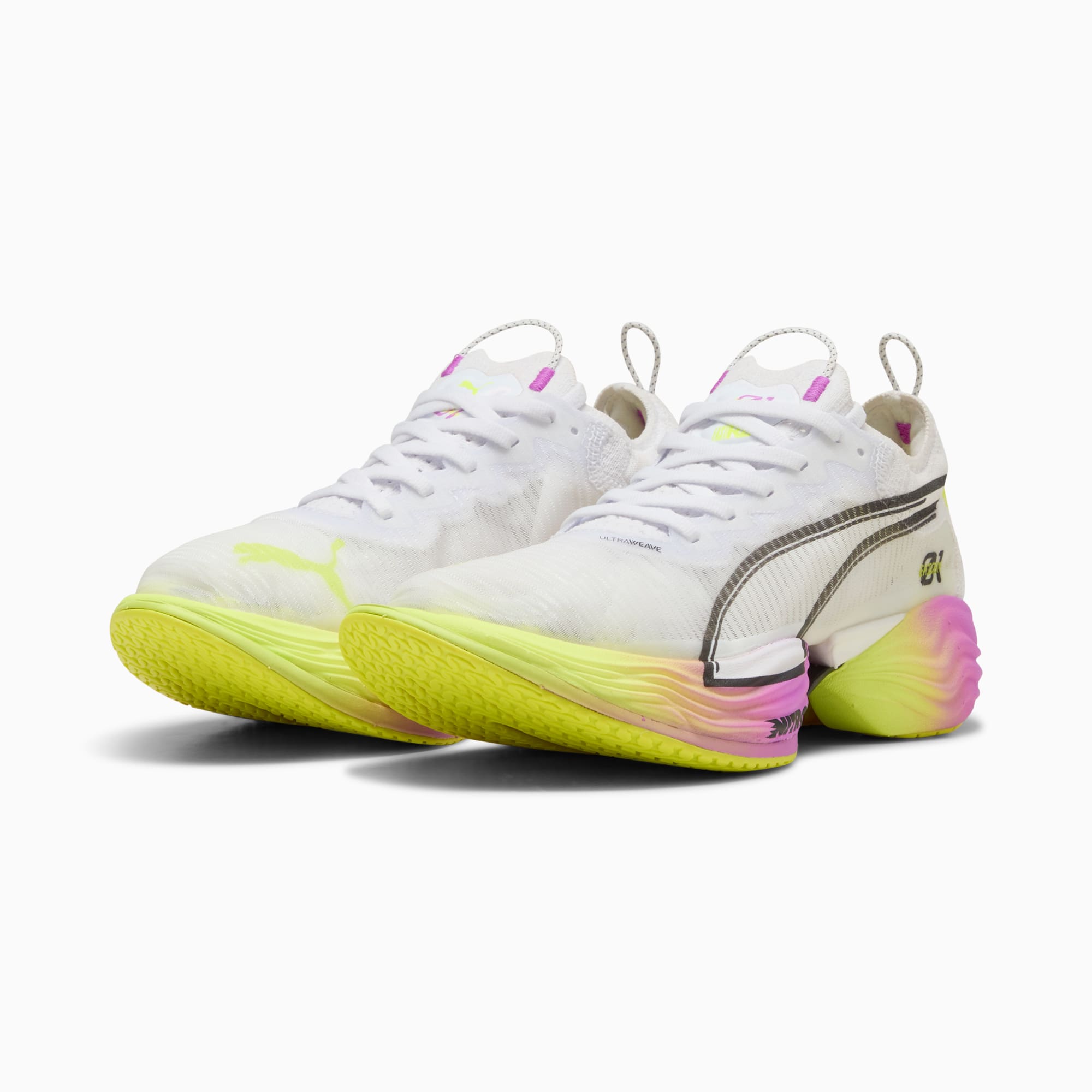Scarpe da running FAST-R NITRO™ Elite 2 Ekiden Glow da donna, PUMA White-Pure Magenta-Yellow Alert, large