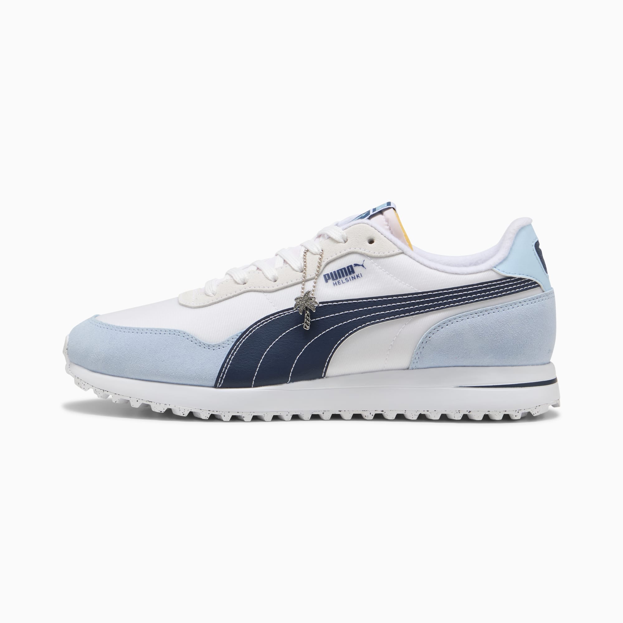 Chaussures de golf Helsinki PUMA x PALM TREE CREW Unisexe, PUMA White-Haute Tropic-Deep Navy, large