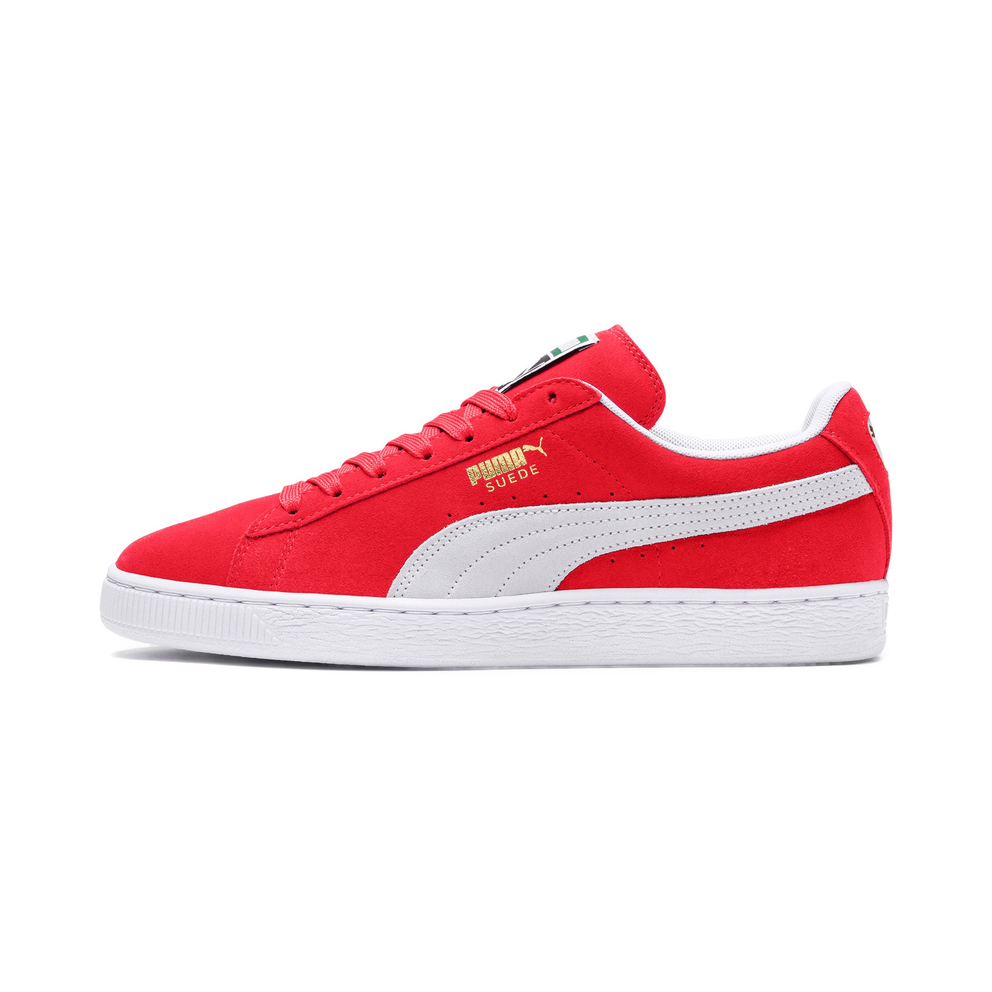 puma red suede shoes