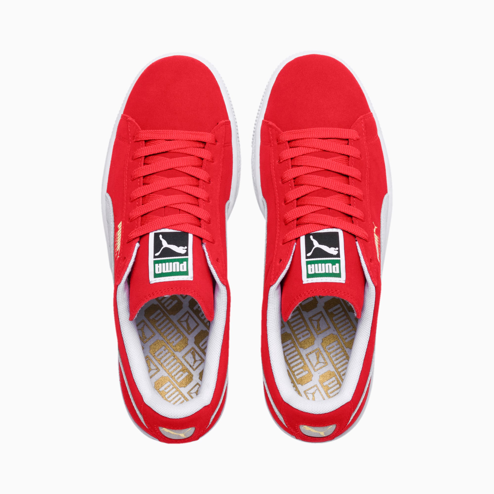 puma suede red shoes