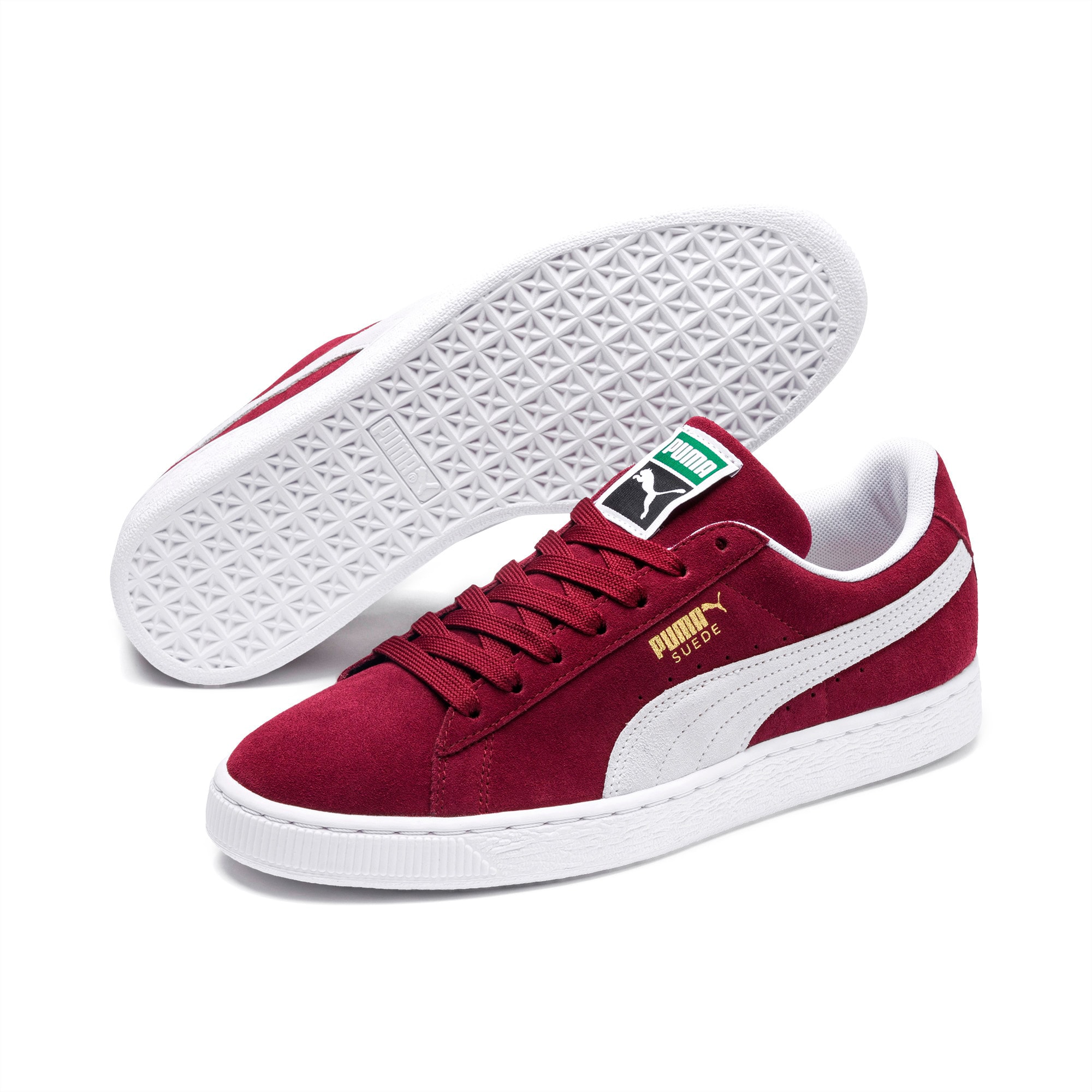 puma red suede shoes