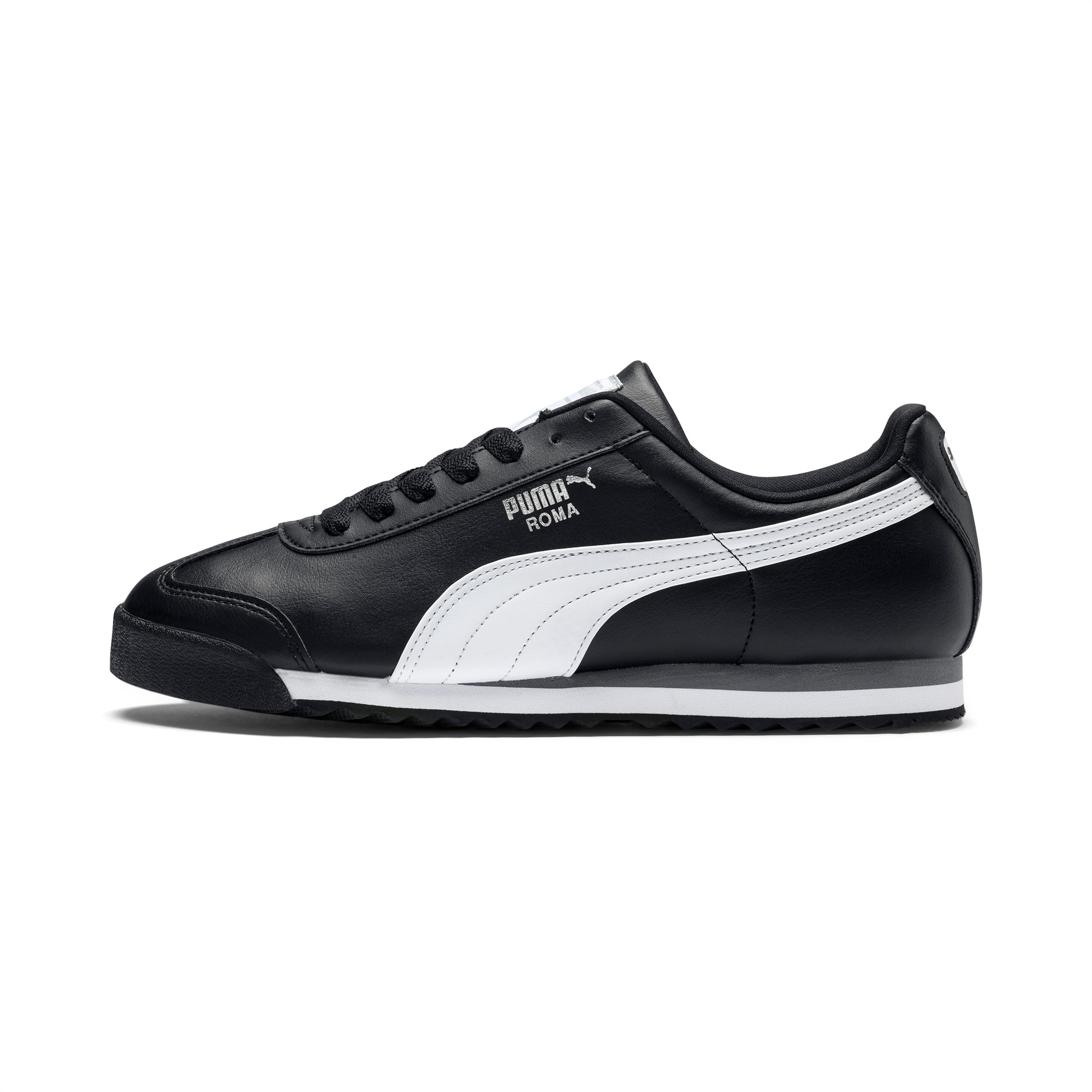 puma roma white and black