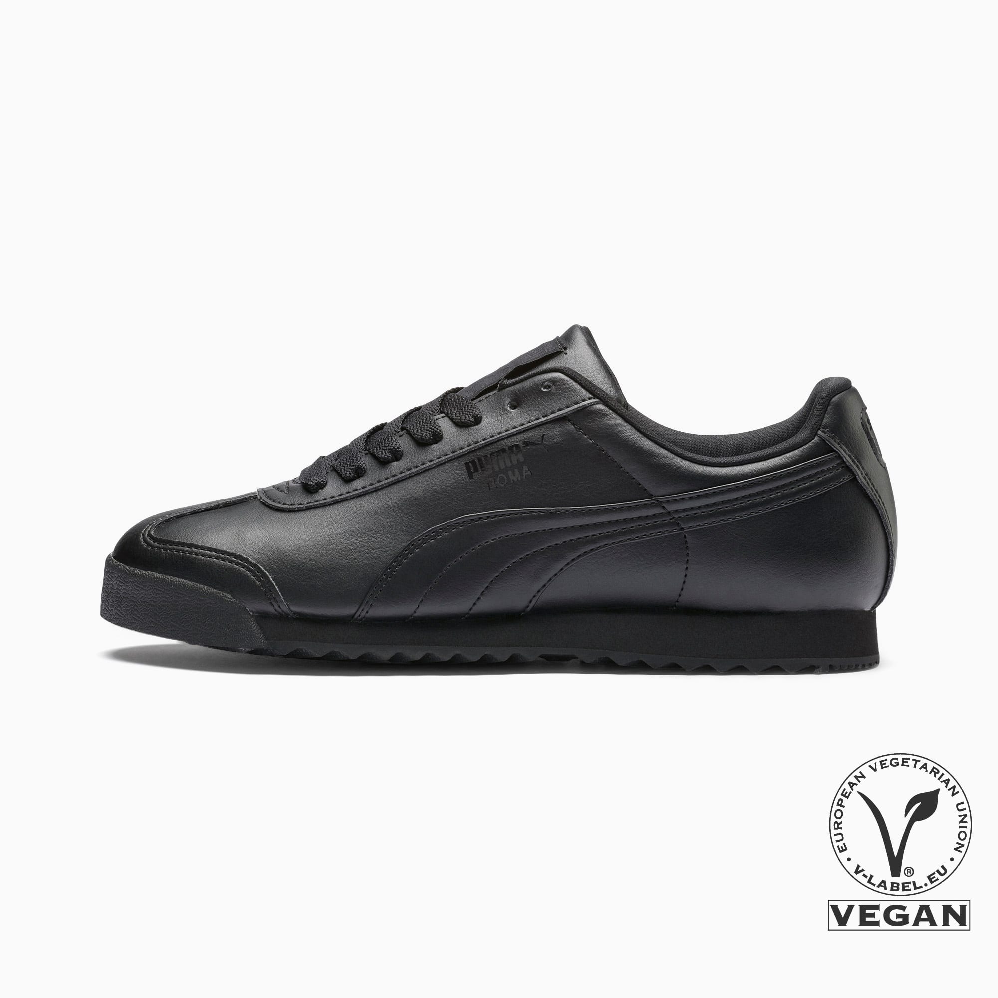 puma roma black leather