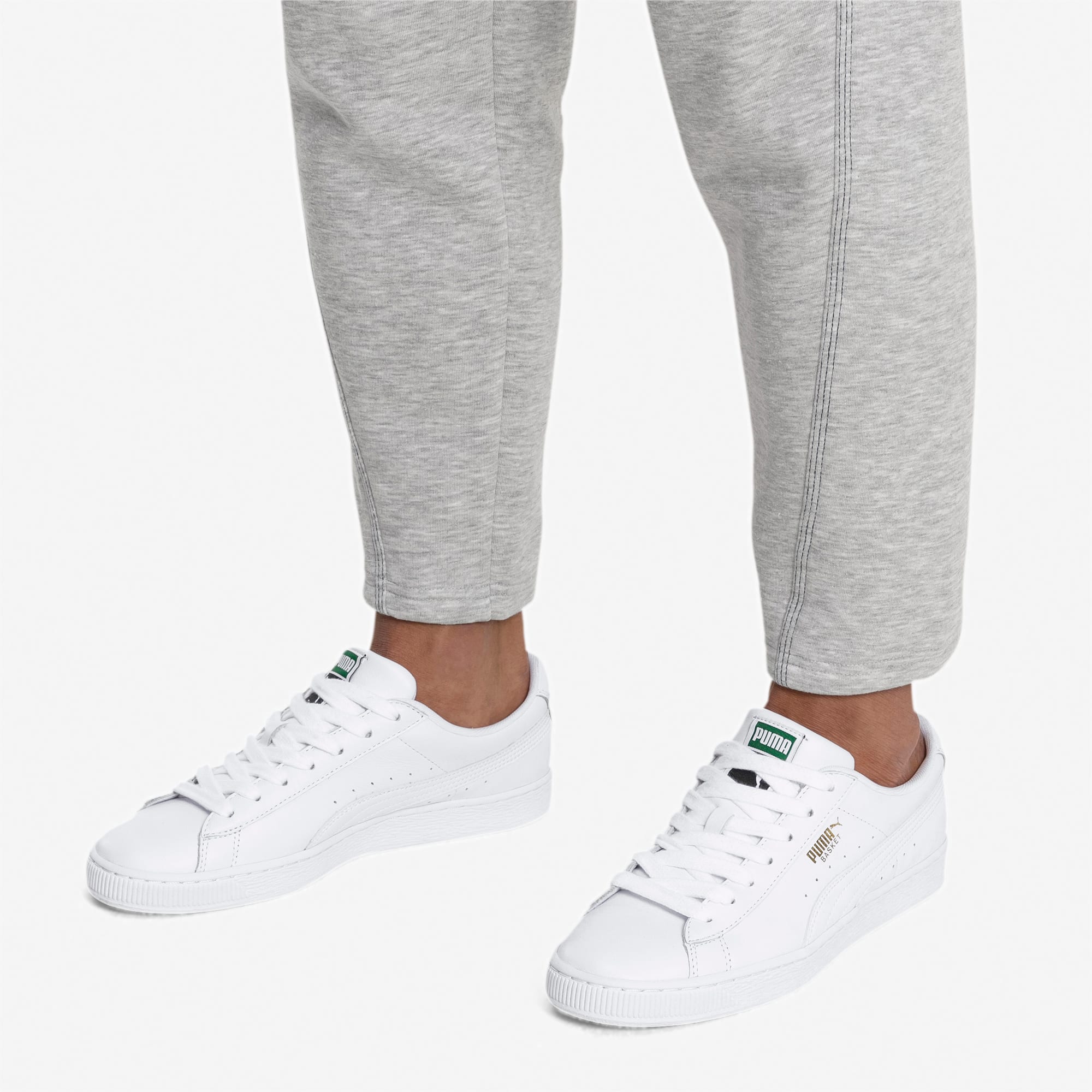 puma basket classic trainers in white