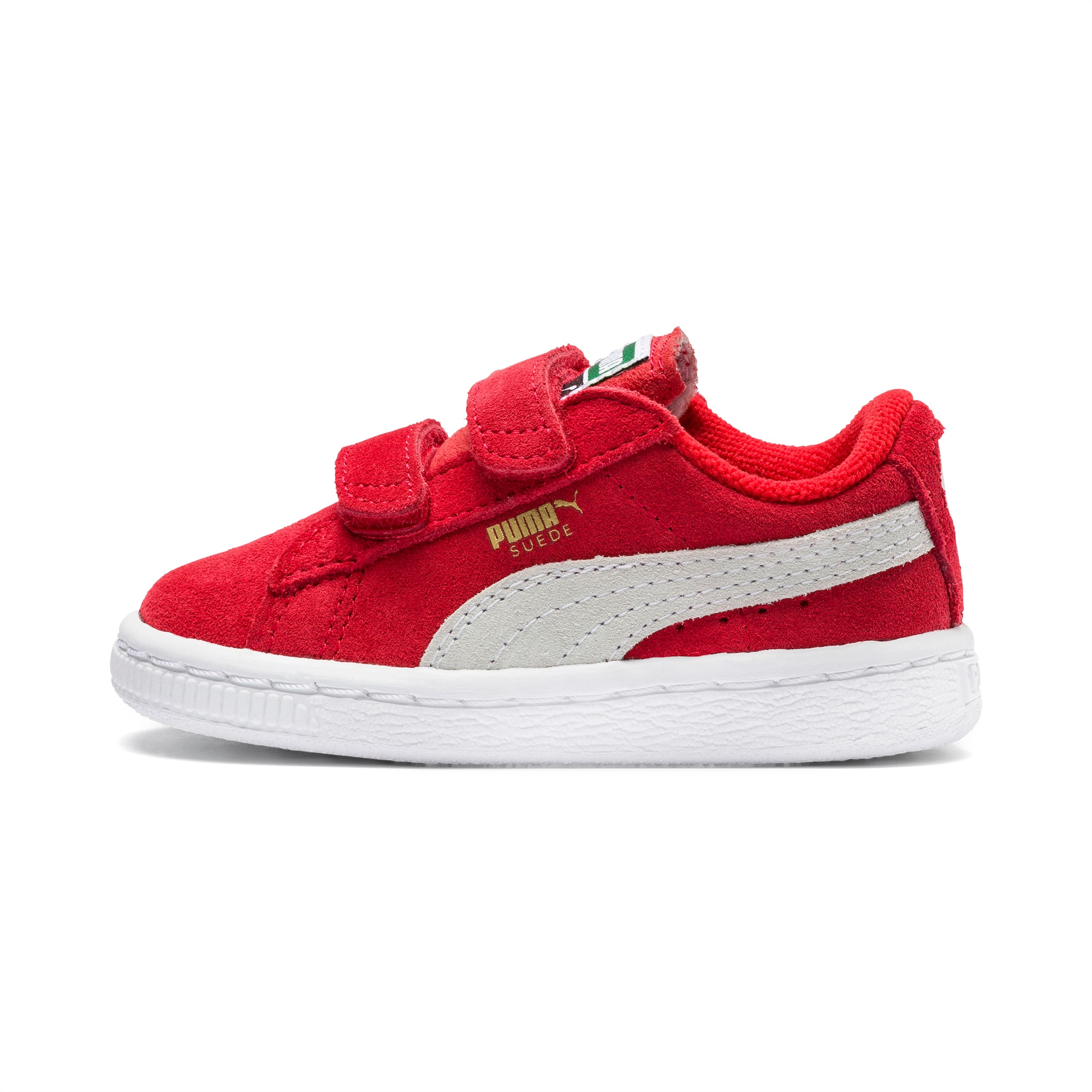 puma suede trainers red