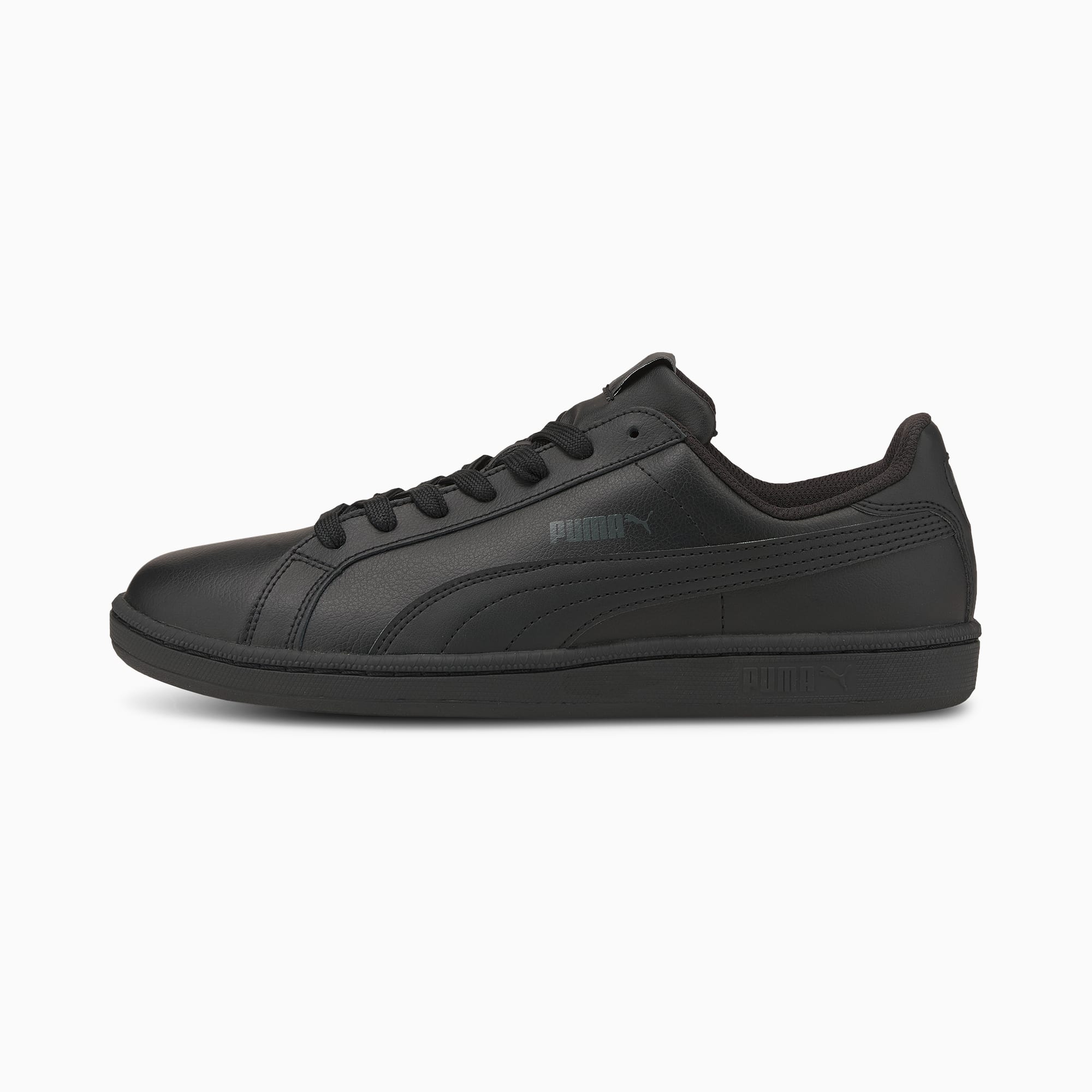 puma black leather trainers