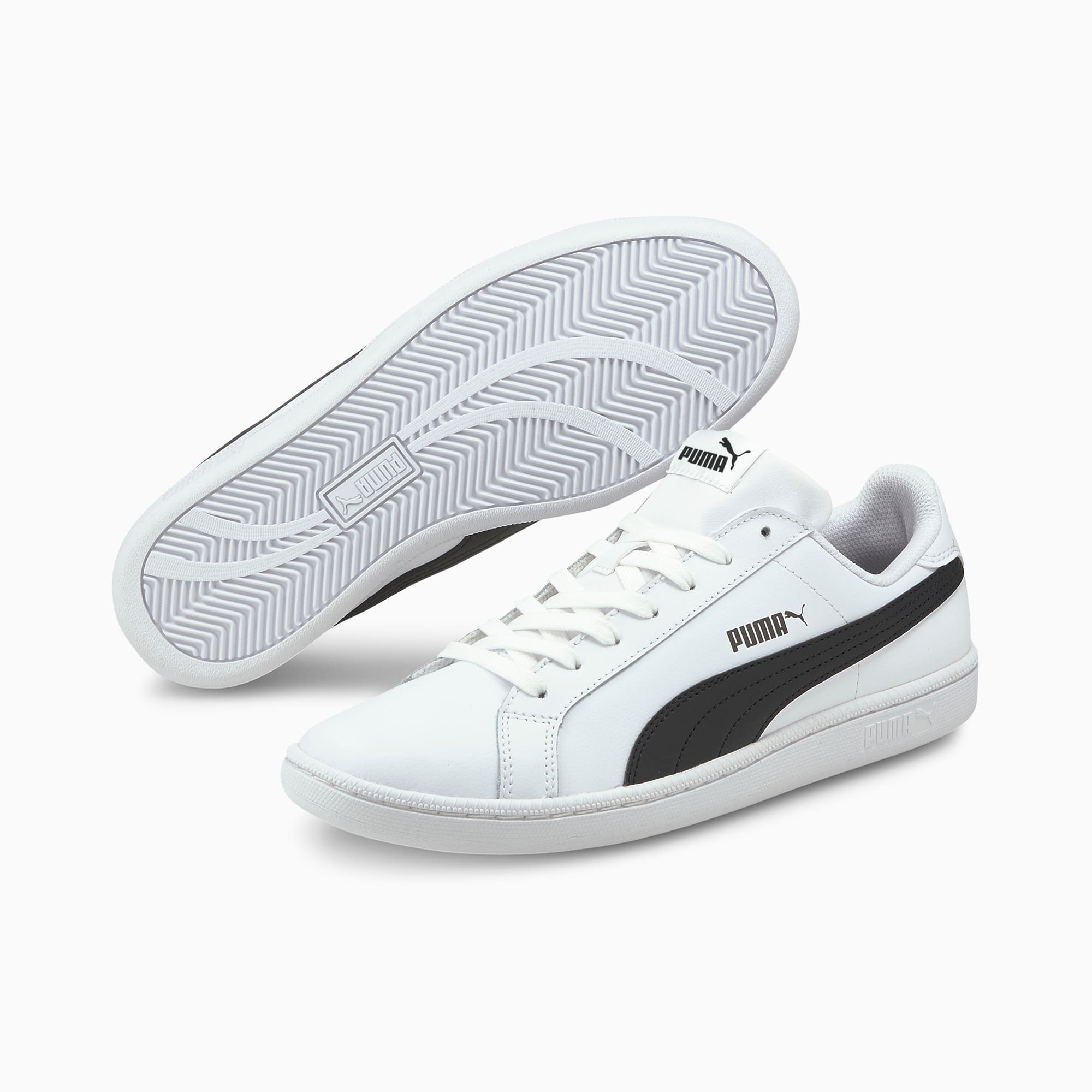 Puma smash v2 white black clearance
