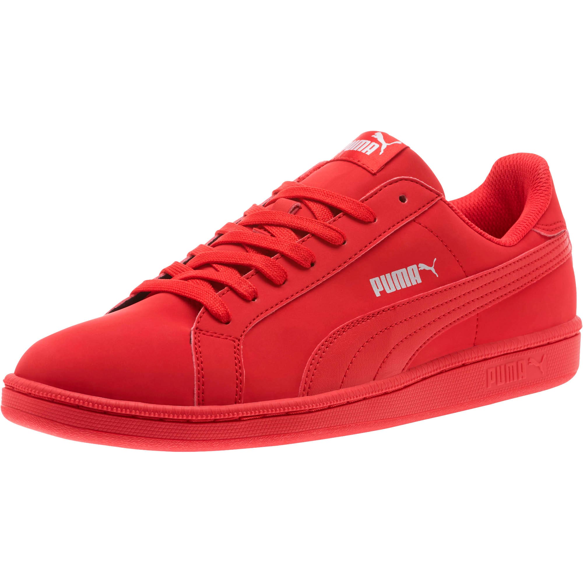 all red low top pumas