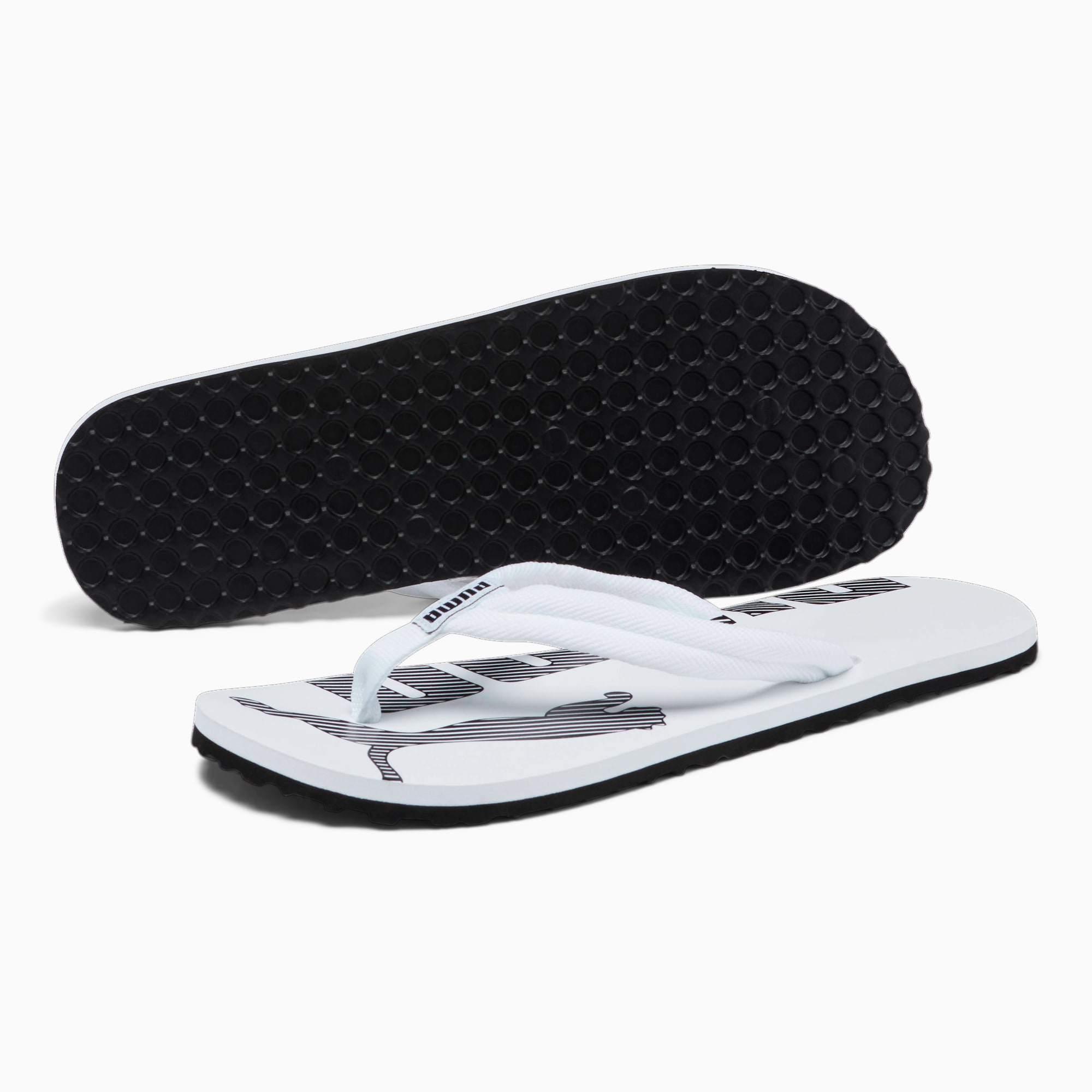 puma unisex black flip flops