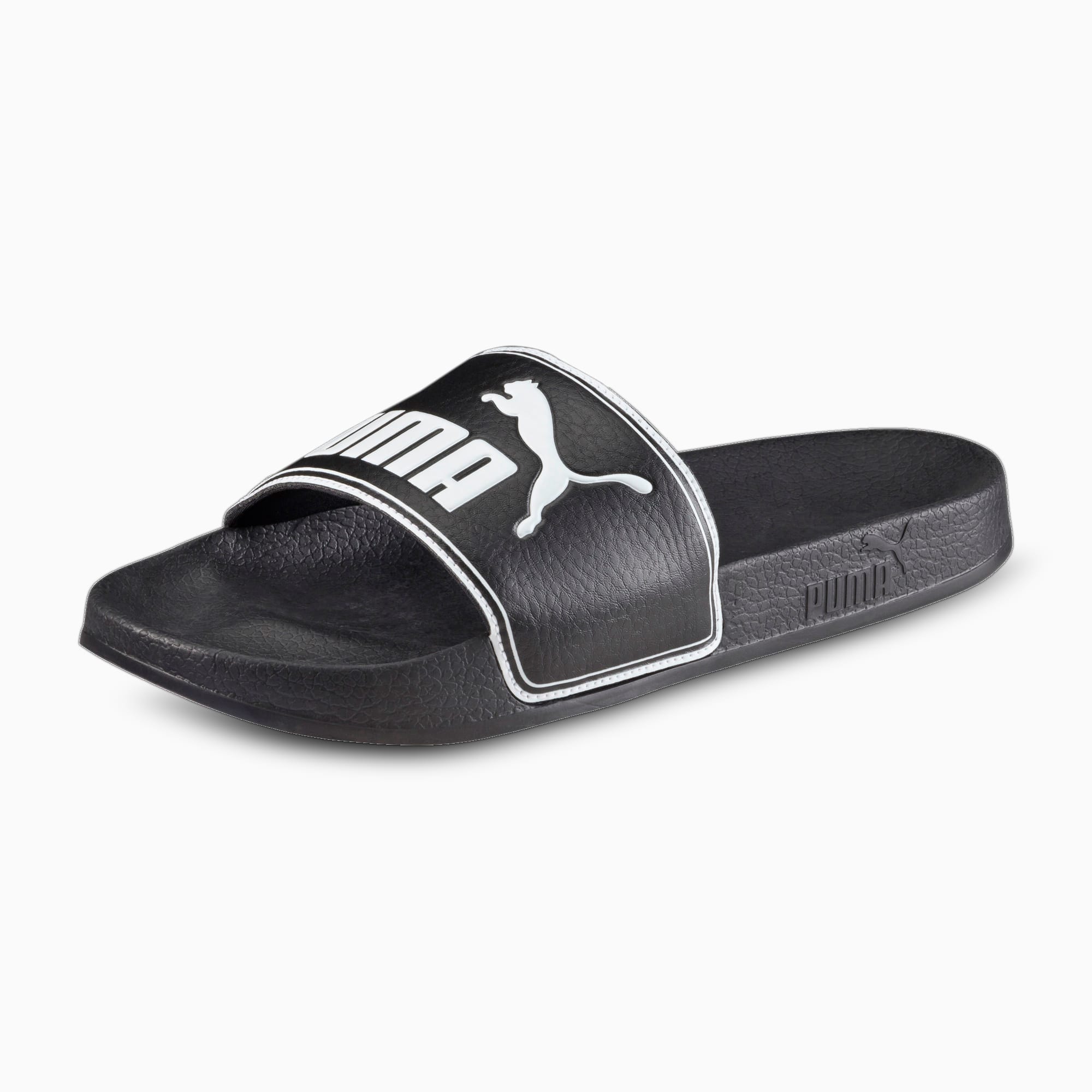 Fenty fur slides black sale