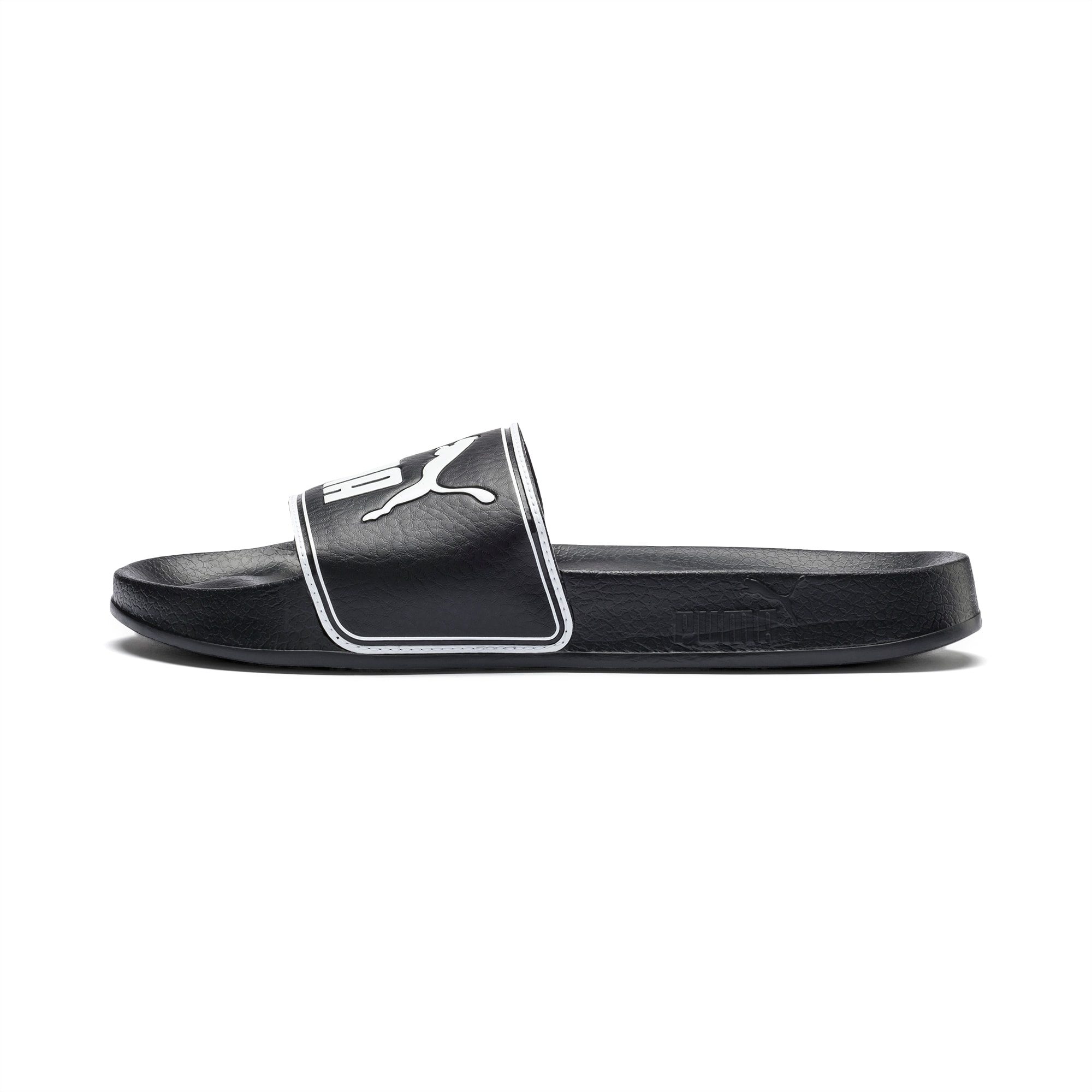 puma slides in black