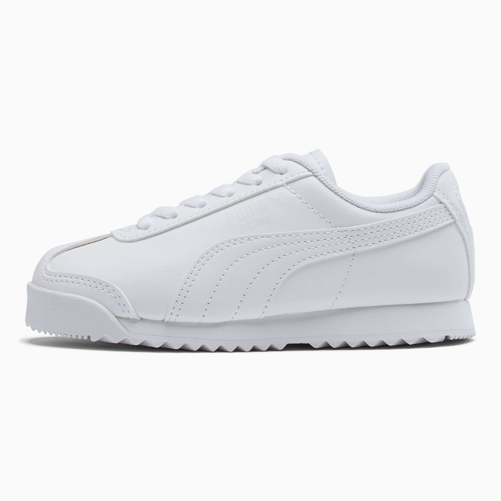 all white puma roma shoes