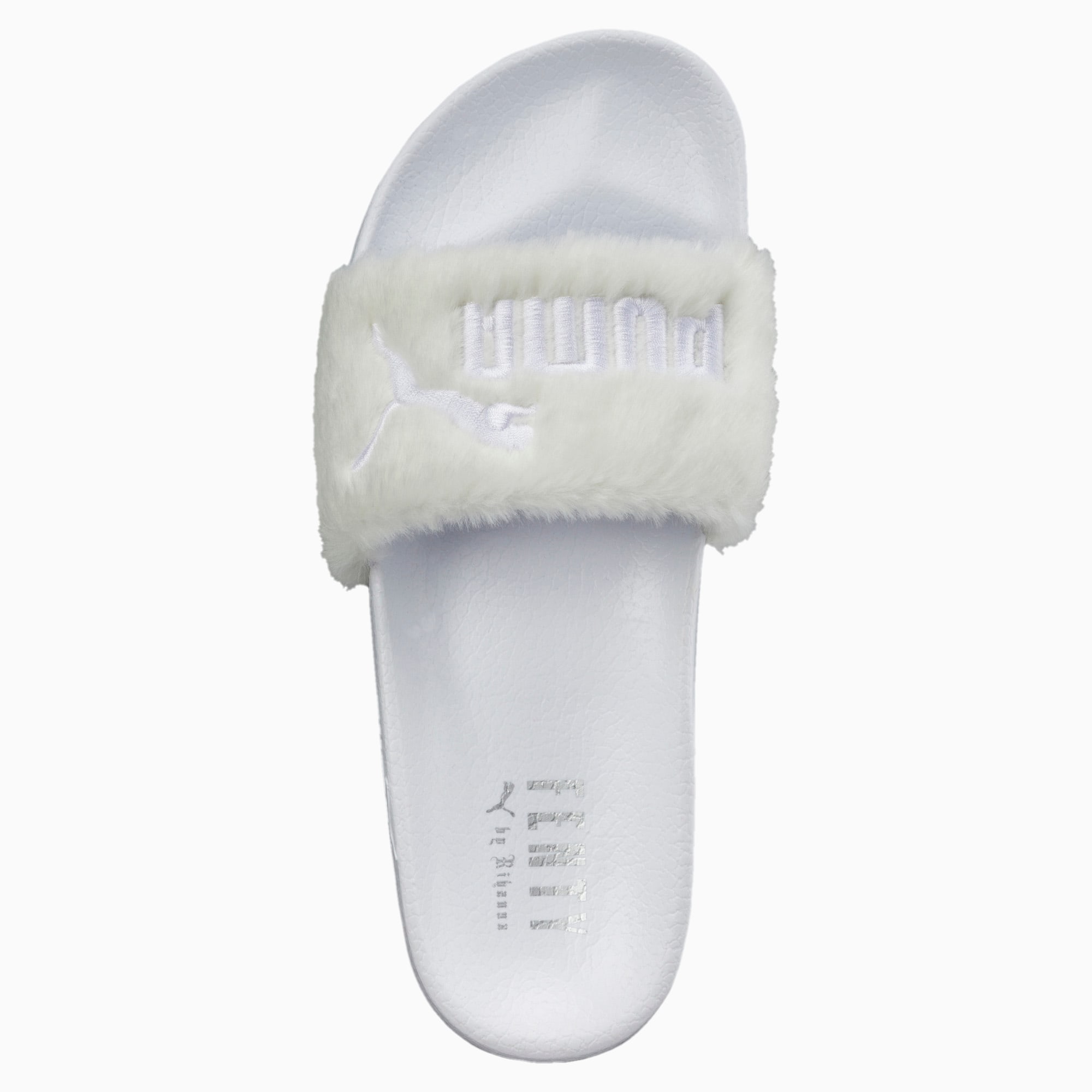 white puma fenty slides