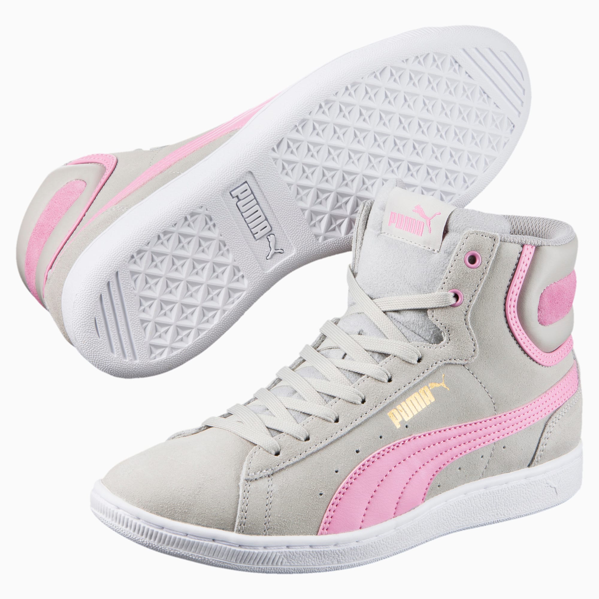 pink high top pumas