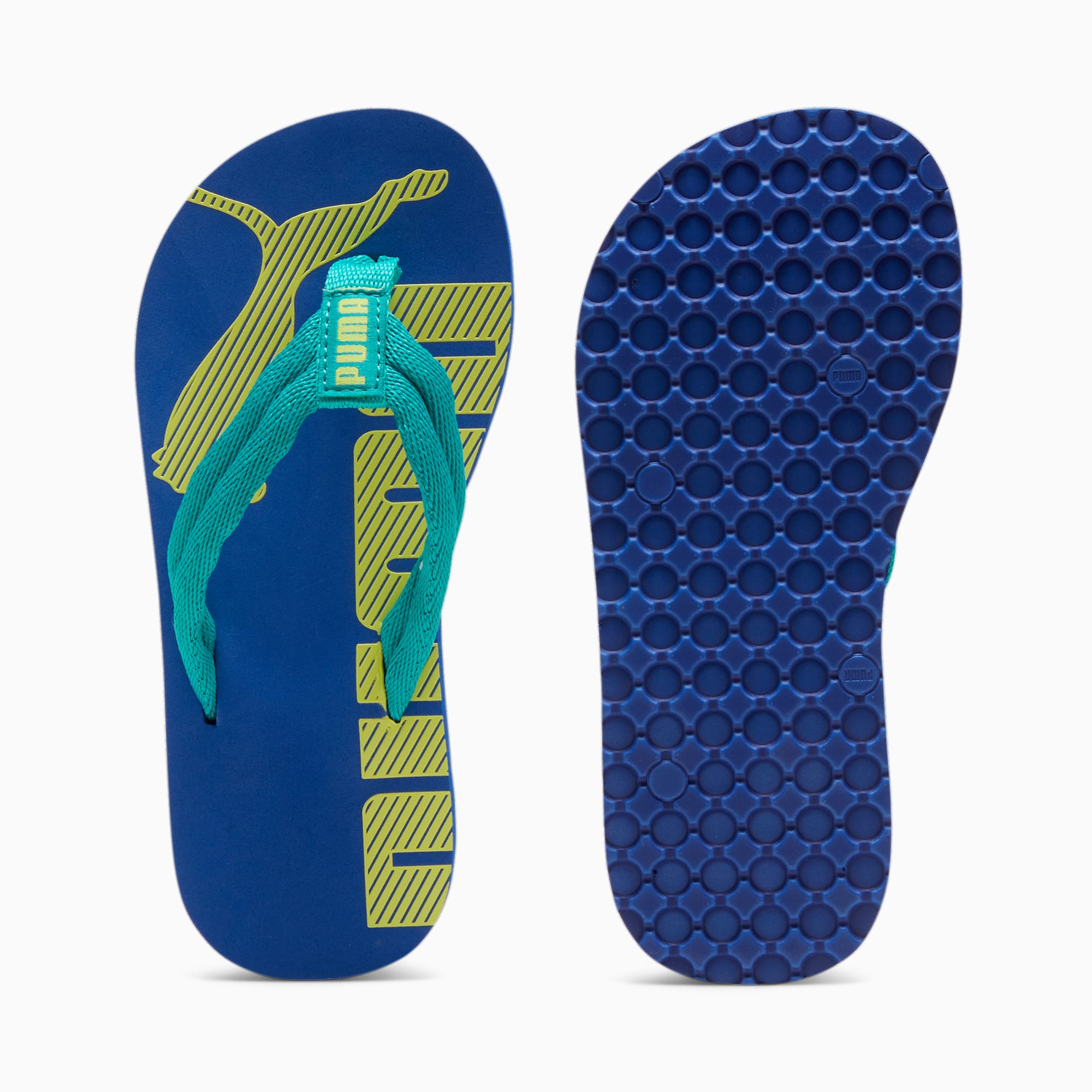 Chanclas Epic Flip v2 para niños, Sparkling Green-Cobalt Glaze-Lime Sheen, large