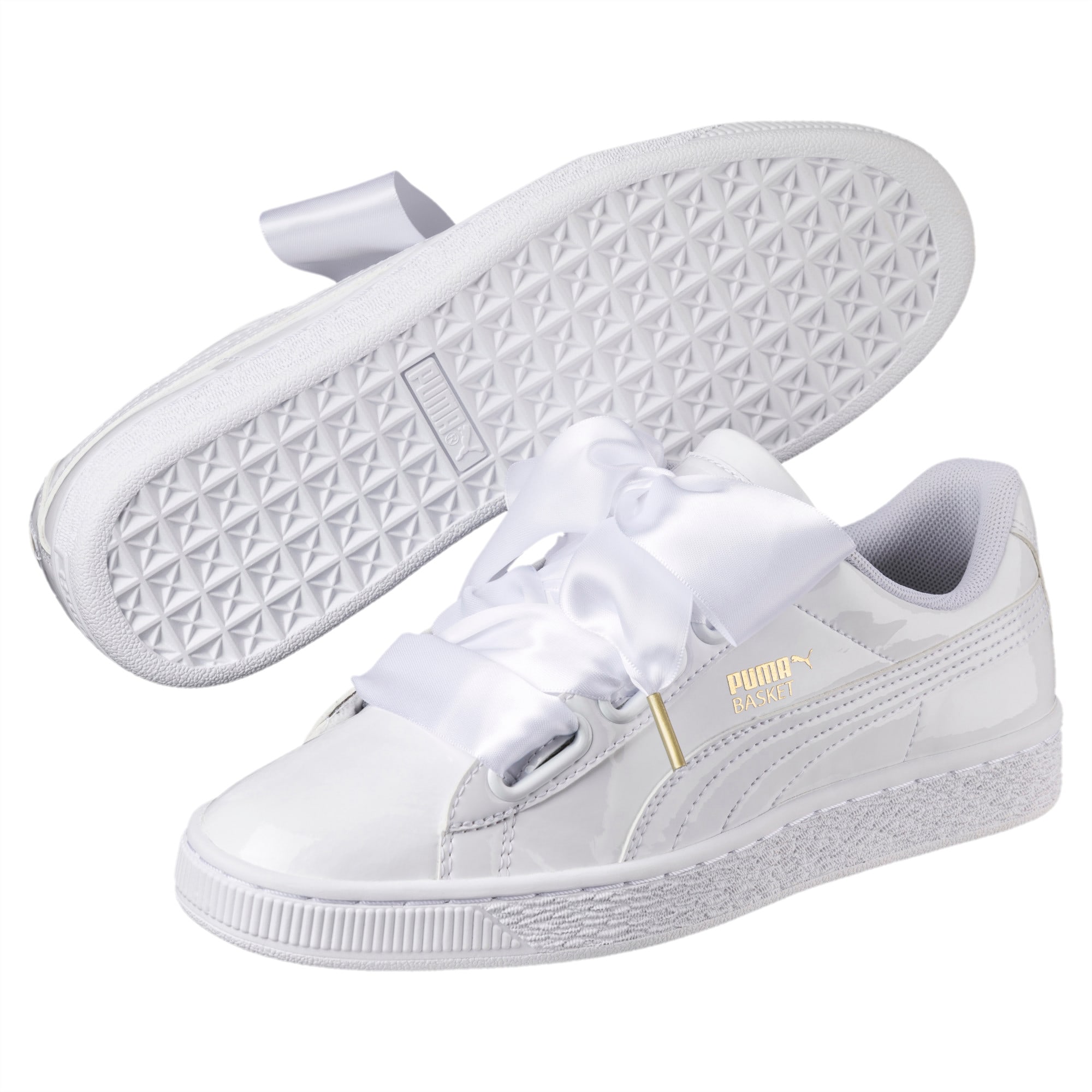 Puma sneakers basket heart patent clearance