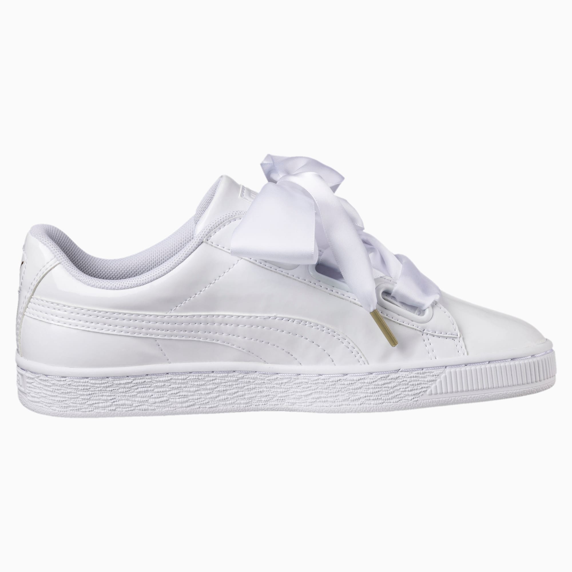 puma white patent sneakers