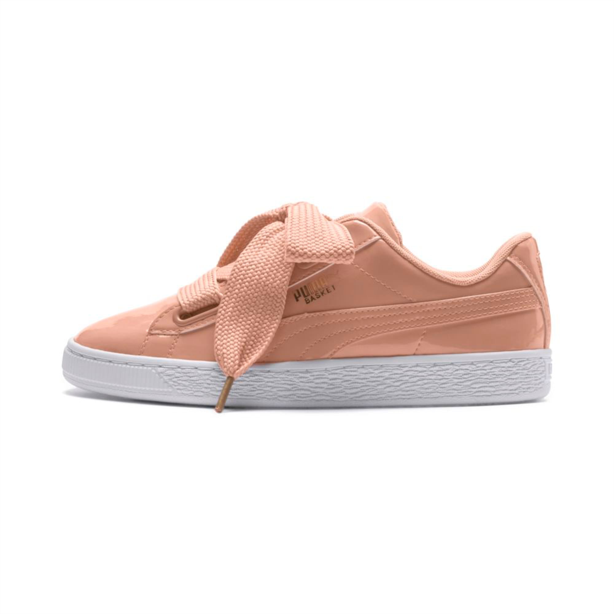 basket heart patent women's trainers