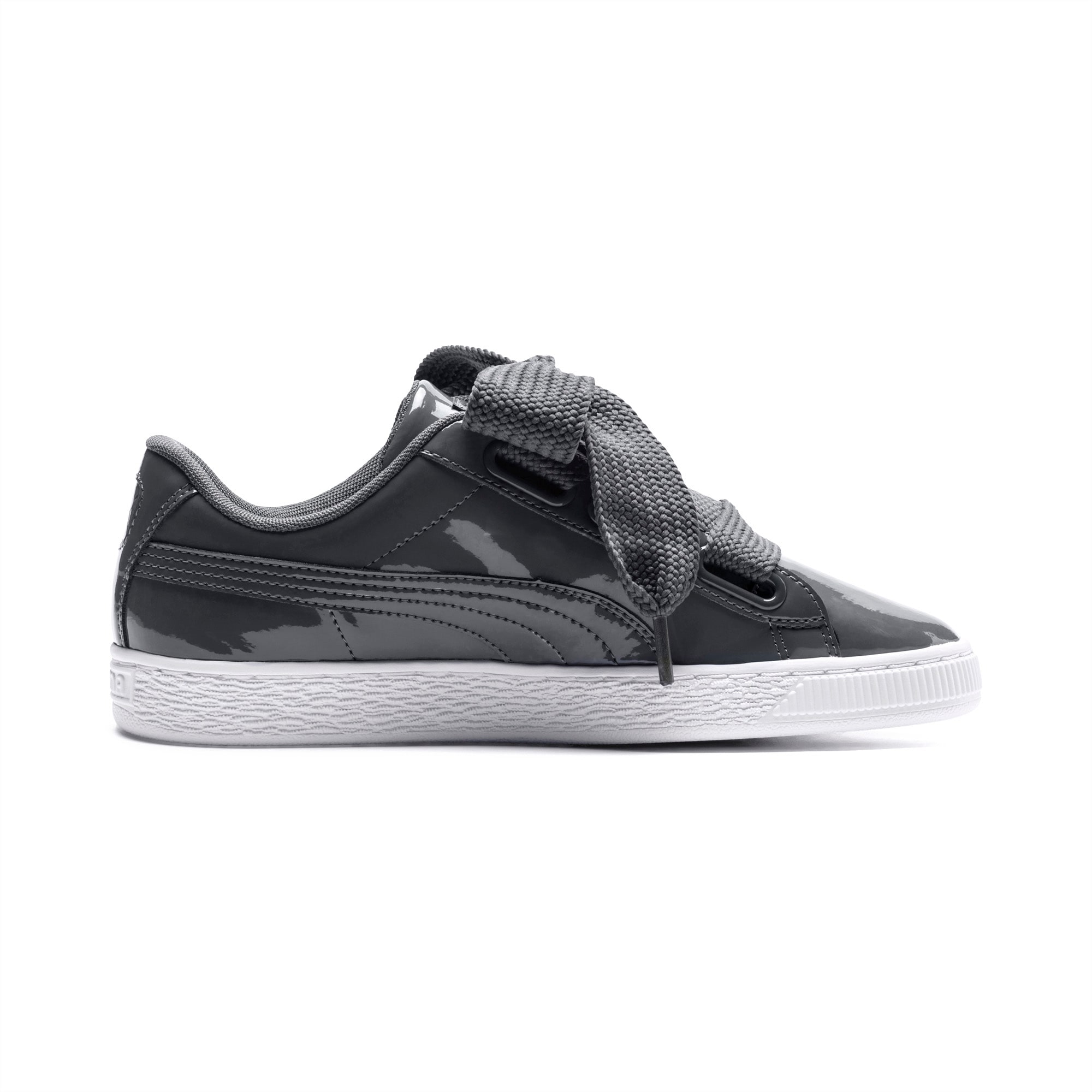 Puma basket heart trainers discount black patent