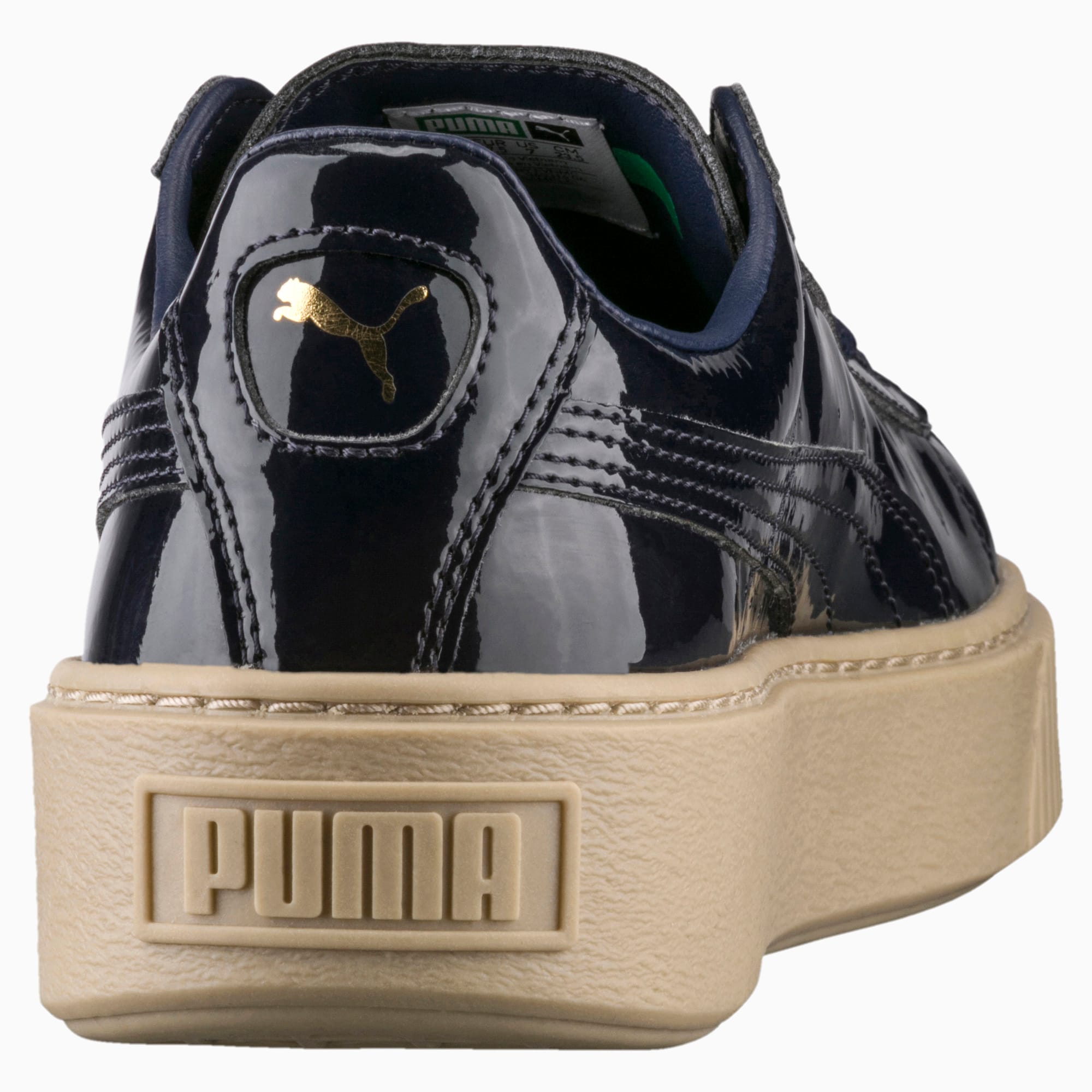 Puma basket platform patent sneakers hot sale