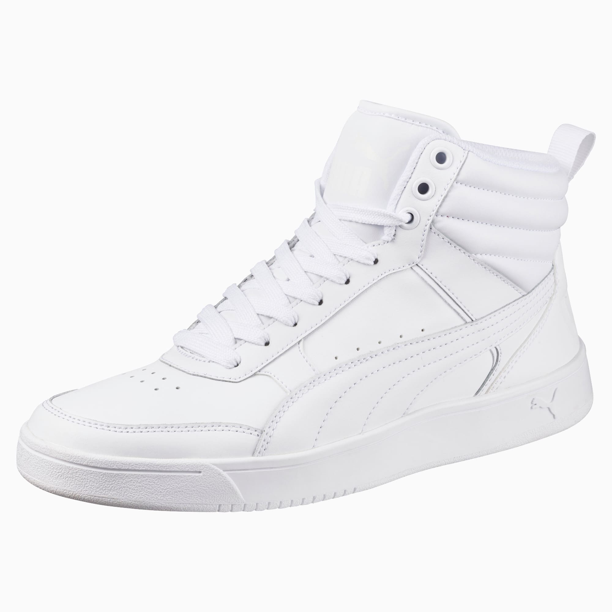 Rebound Street v2 Leather High Tops | Puma White-Puma White | PUMA Shop ...