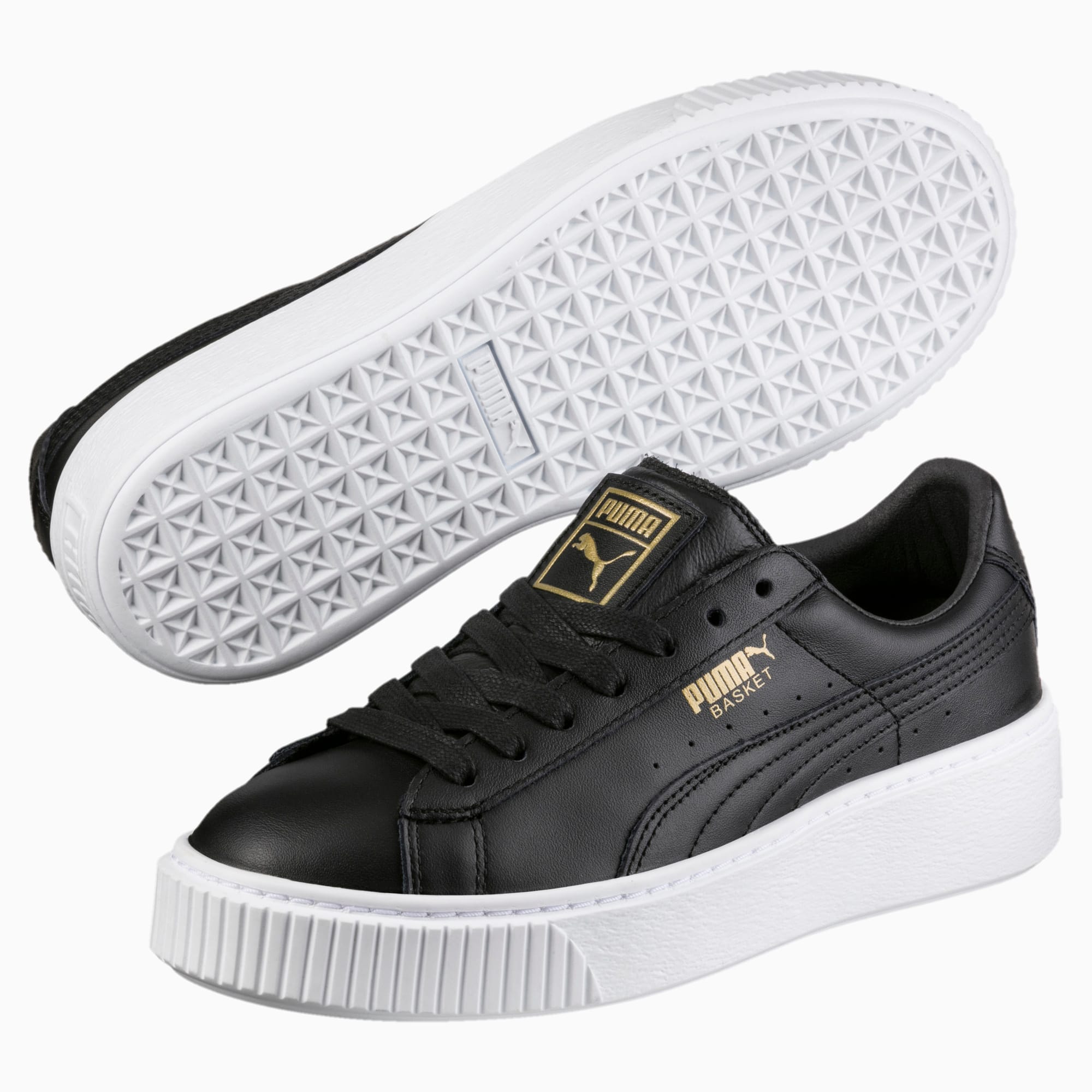 puma platform basket black