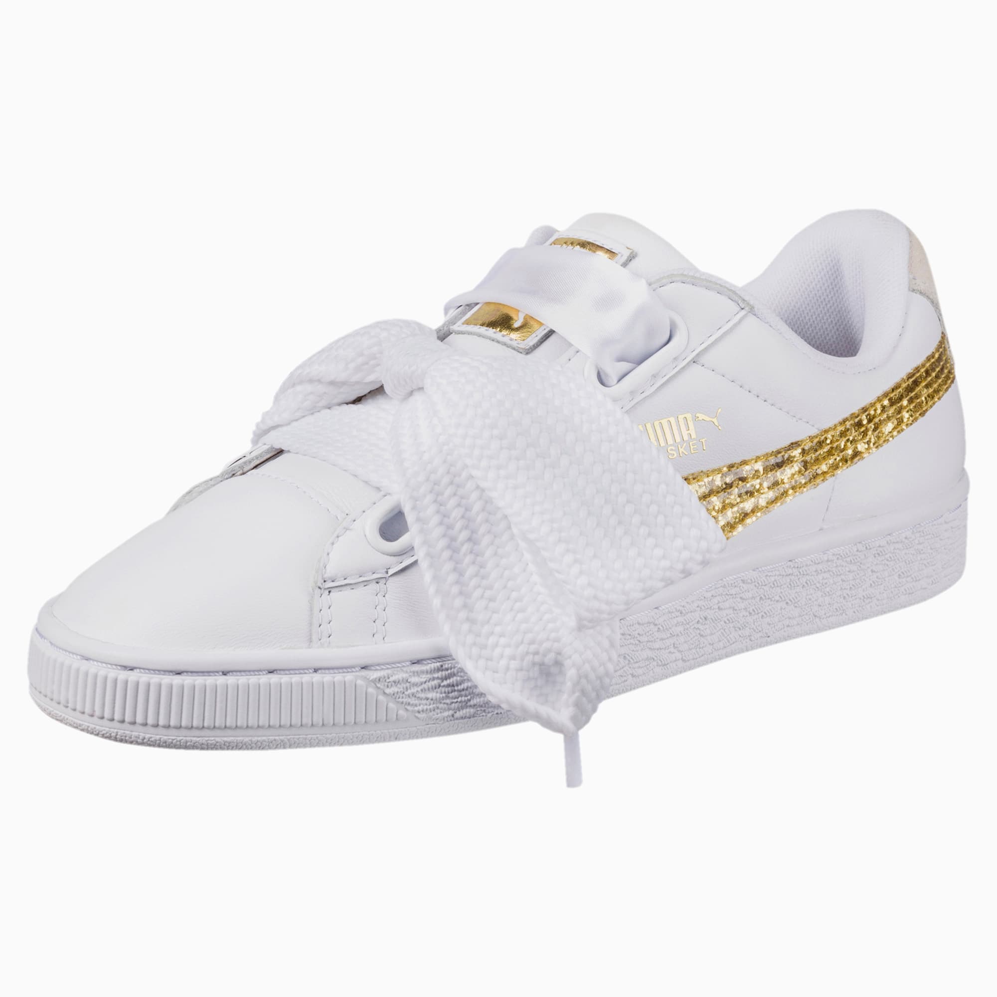 puma white and gold shoes