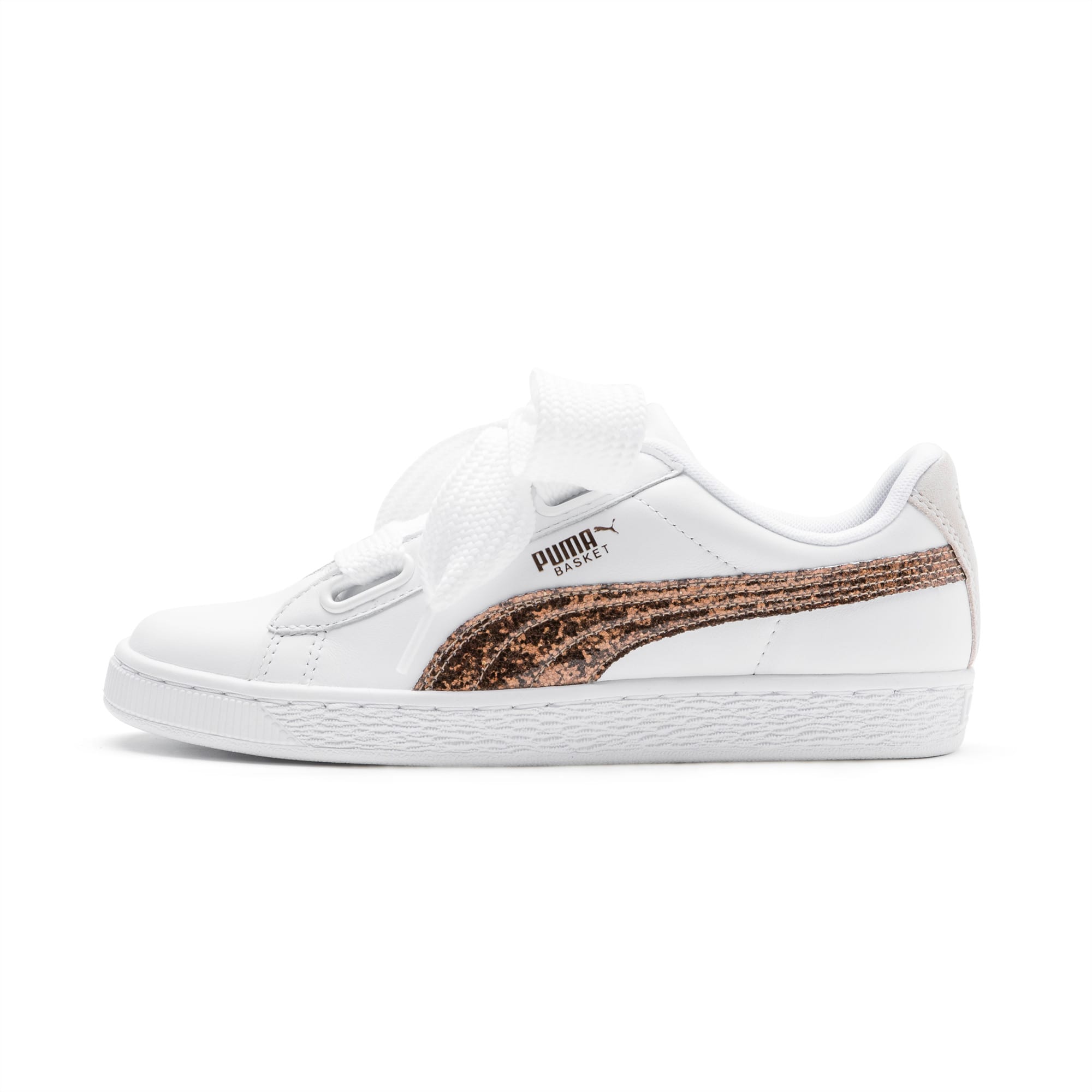 puma basket white gold