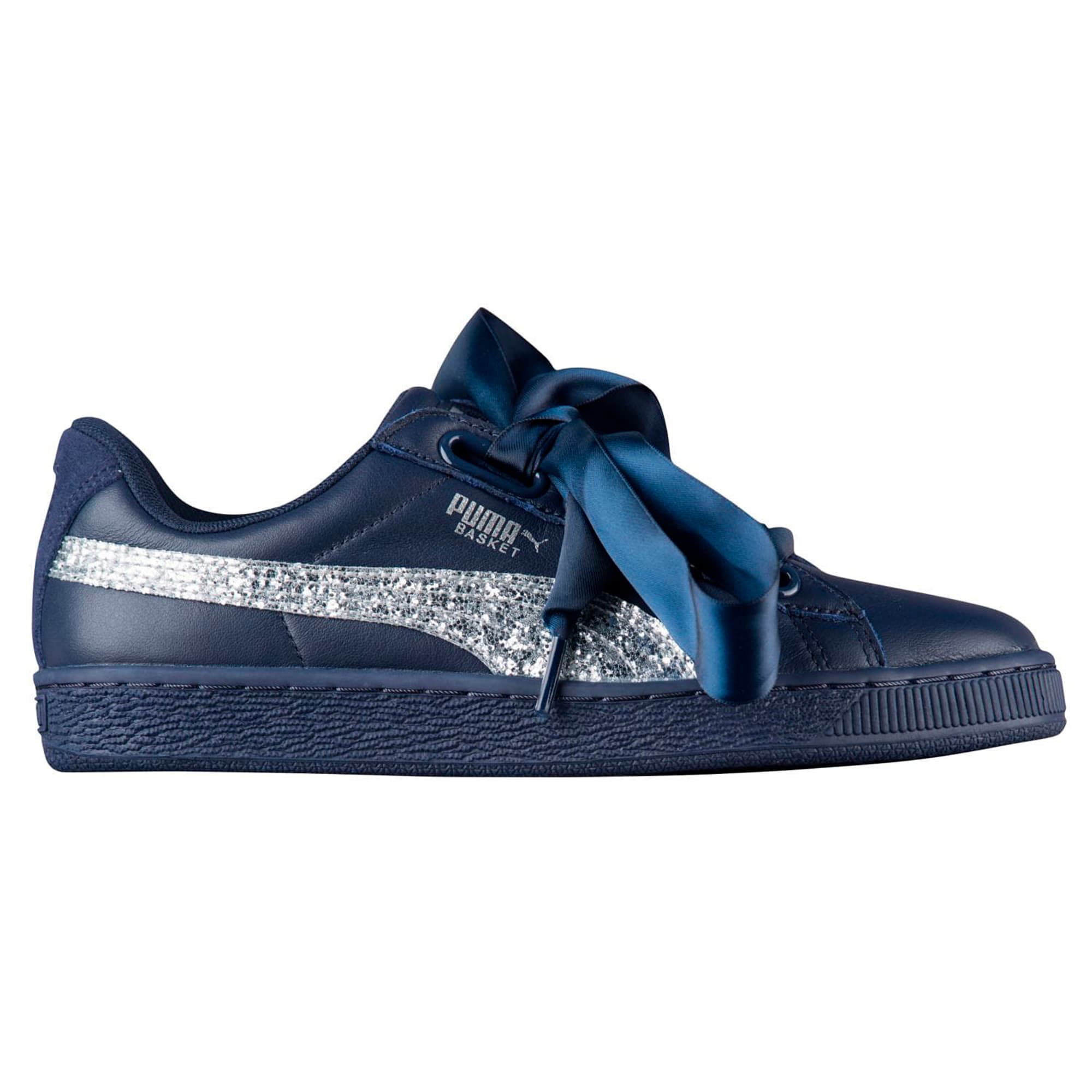 puma basket heart glitter sneaker