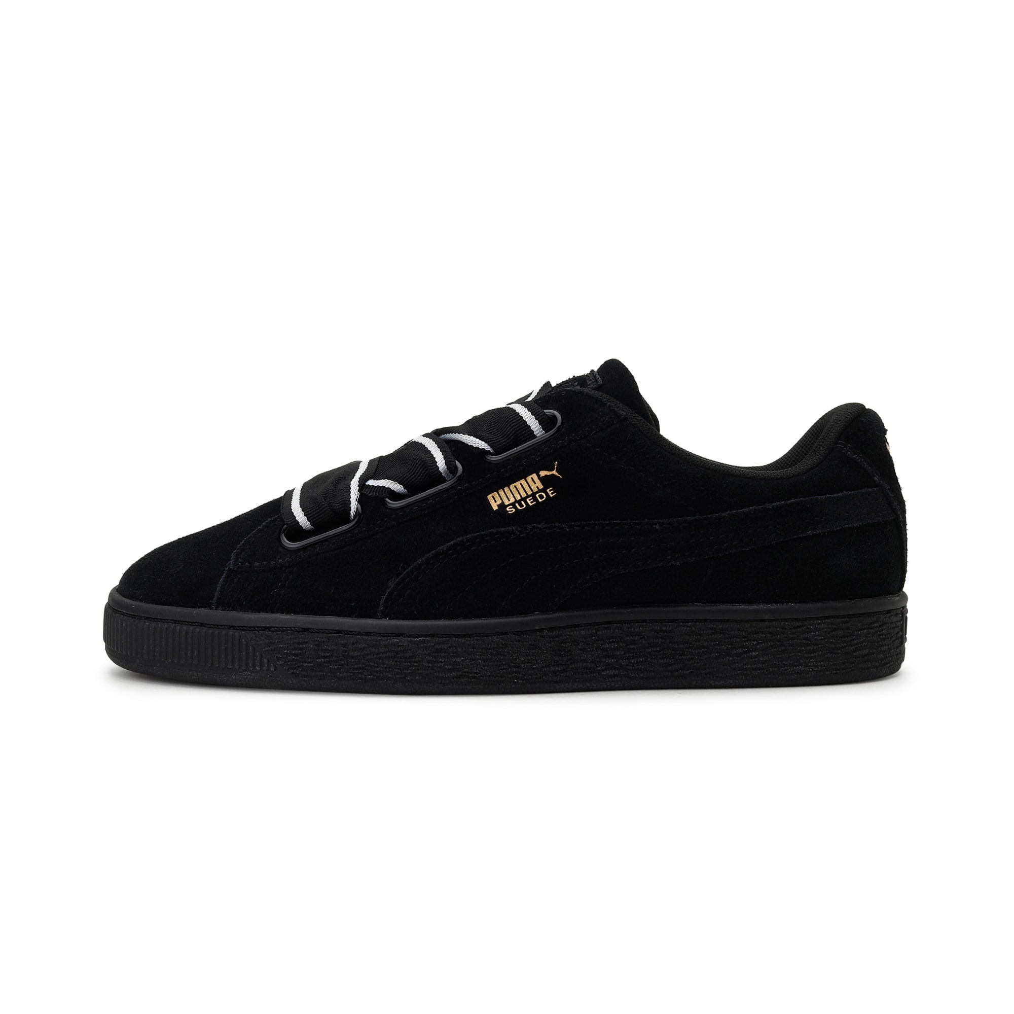 puma suede heart black