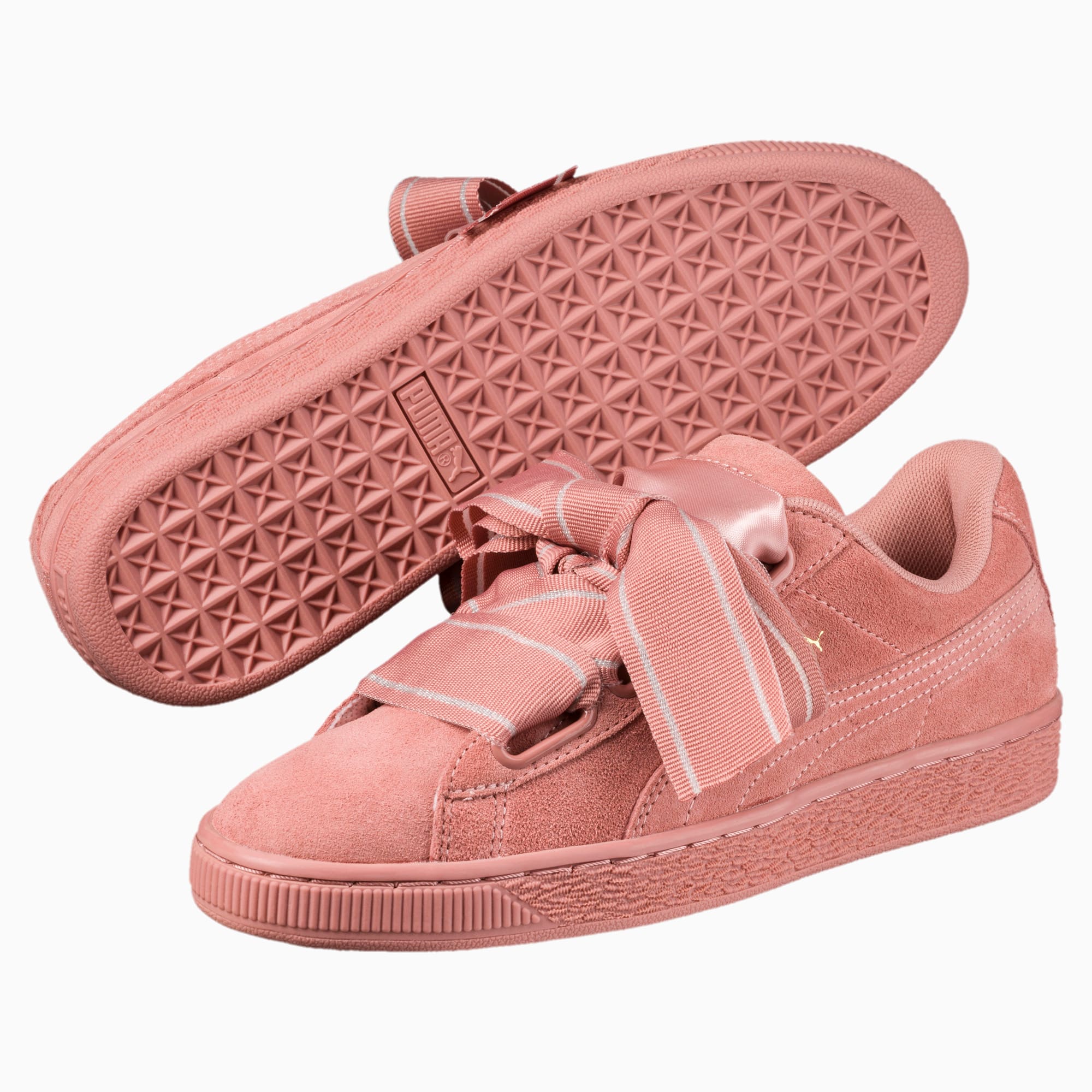puma suede heart white